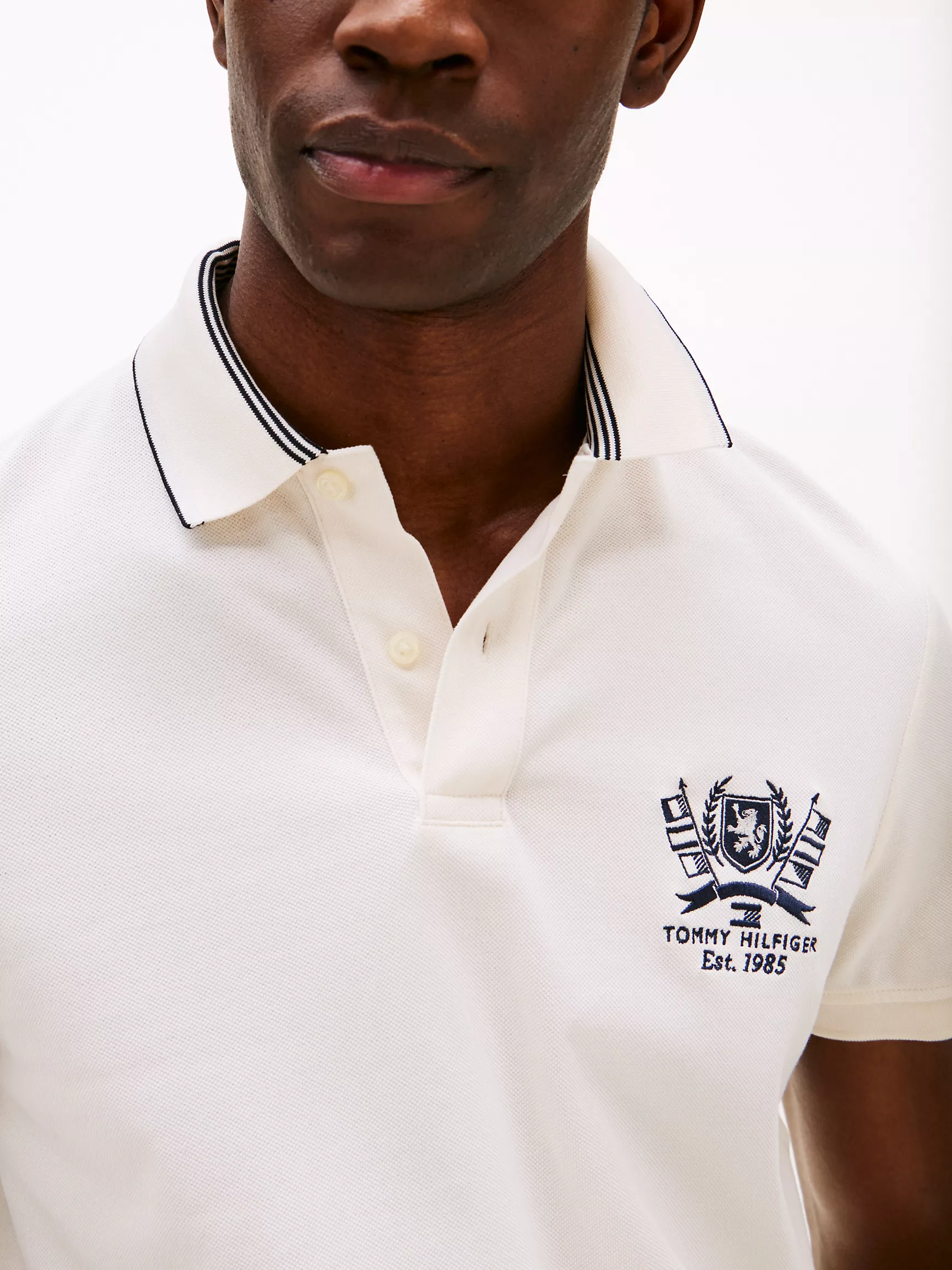 Мужское поло Tommy Hilfiger, Стандартное поло с вышитым логотипом Crest
