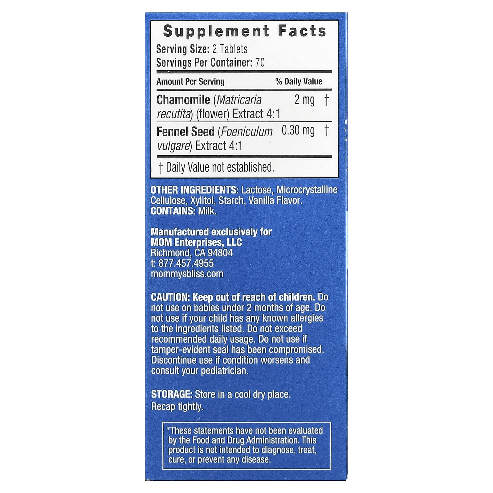 Mommy's Bliss, Успокаивающие таблетки для полости рта Baby Little Gums, для детей от 2 месяцев, 140 таблеток