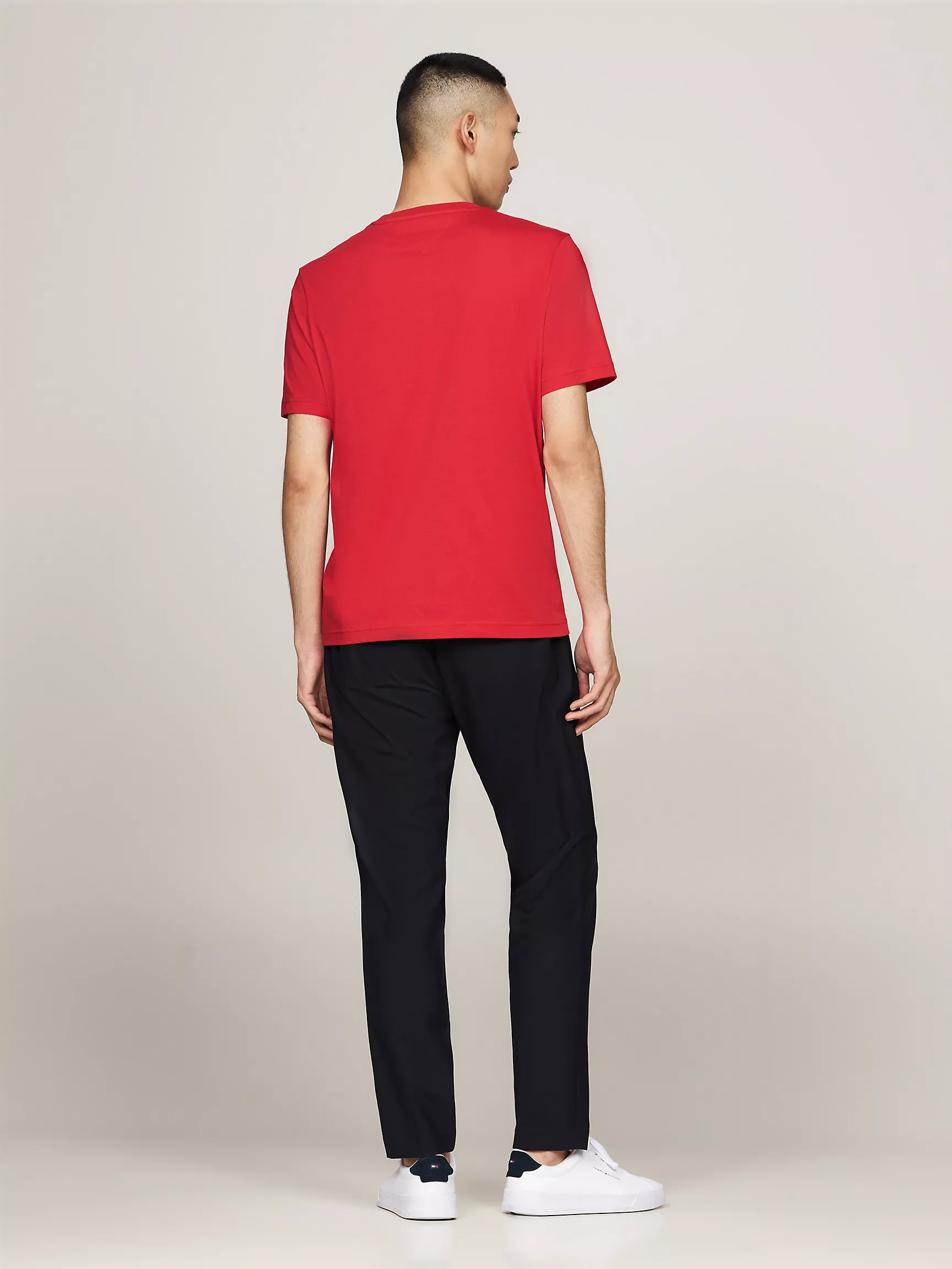 Мужская футболка Tommy Hilfiger, Футболка Tommy с ребристой вставкой и логотипом