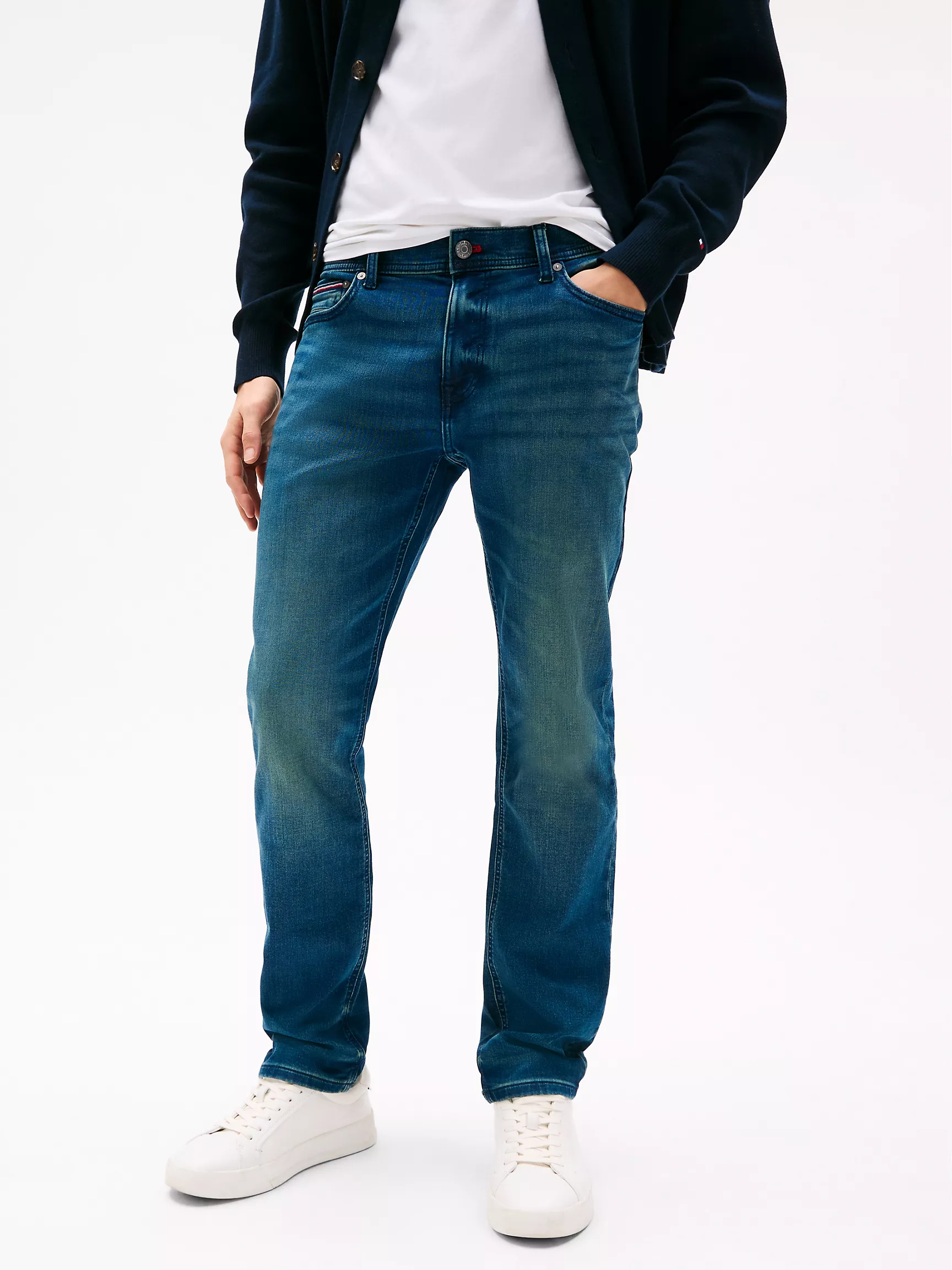 Мужские джинсы Tommy Hilfiger, Джинсы темной стирки приталенного кроя