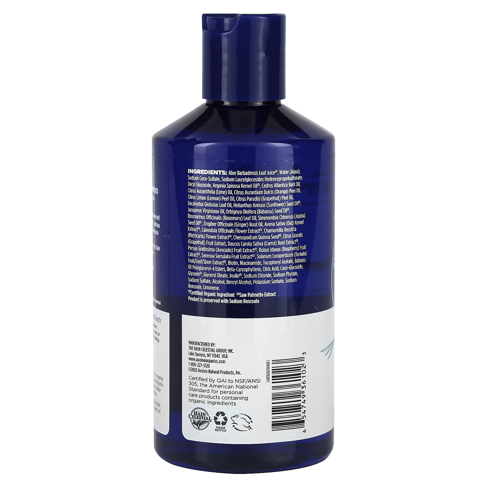 Avalon Organics, шампунь для густоты волос, с B-комплексом и биотином, 414 мл (14 жидк. унций)