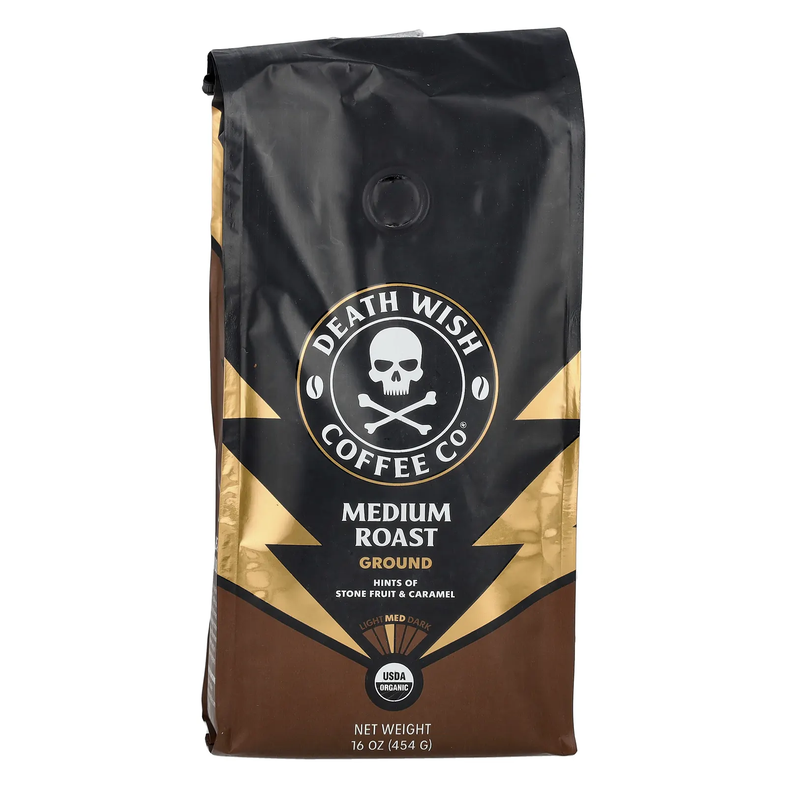 Death Wish Coffee, молотый, средняя обжарка, 454 г (16 унций)