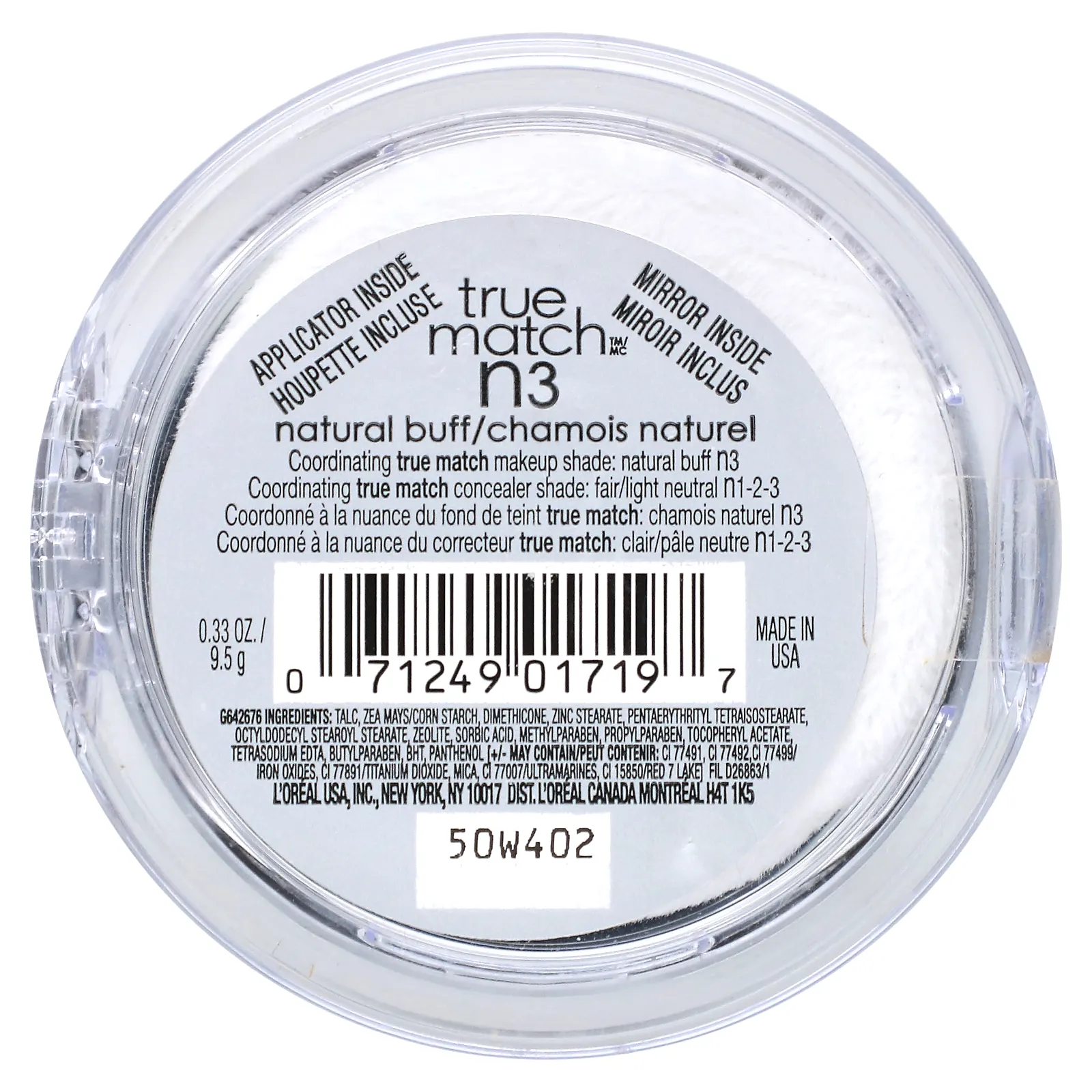 L'Oréal, True Match, супер-смешиваемый порошок, N3 Natural Buff, 9,5 г (0,33 унции)