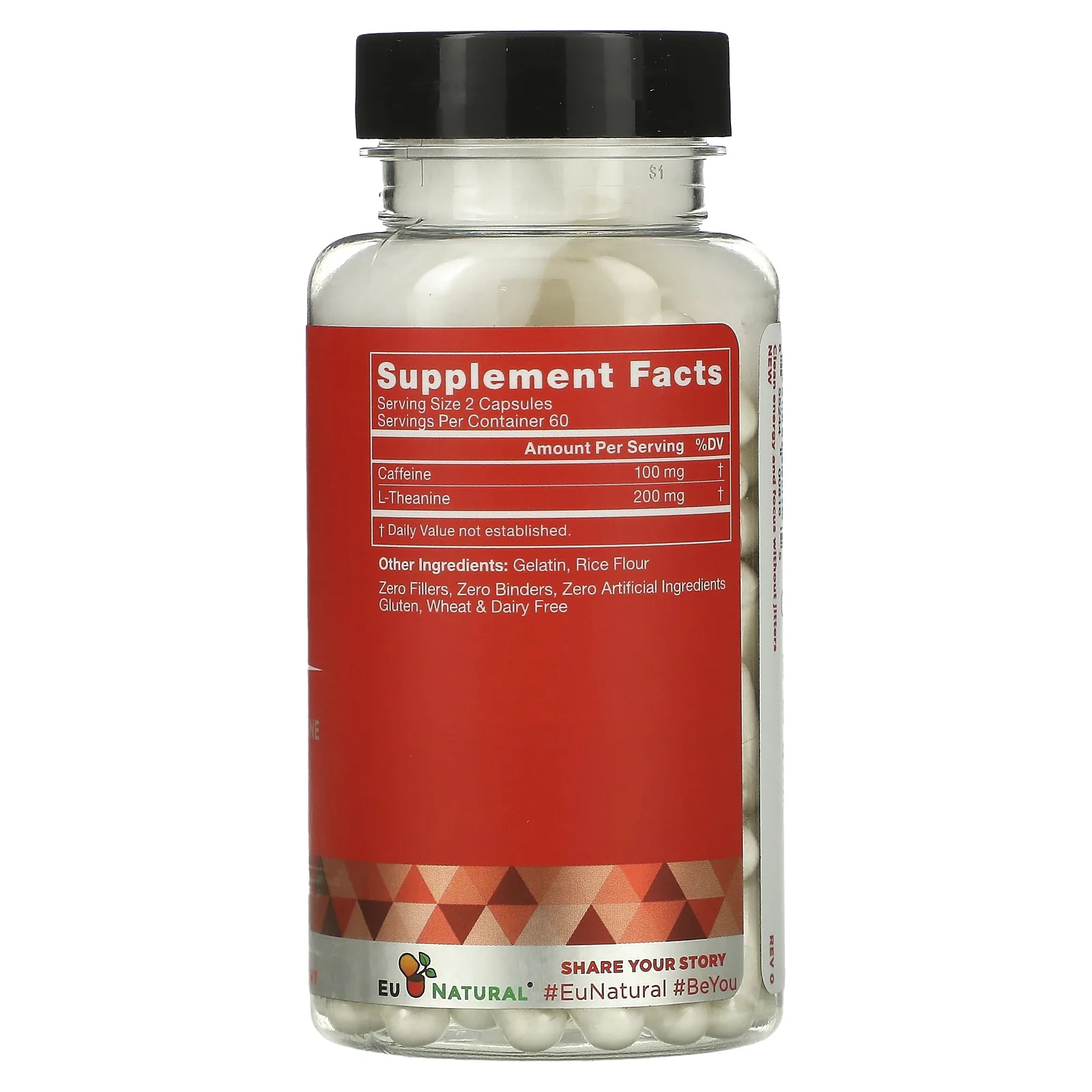 Eu Natural, ELITE FOCUS, кофеин и L-теанин, 120 капсул