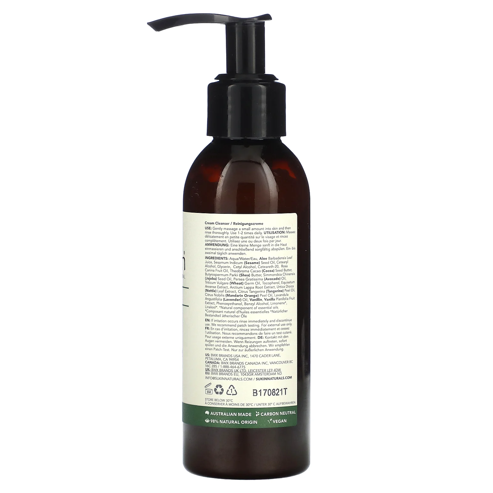 Sukin, Signature, очищающий крем, 125 мл (4,23 жидк. Унции)