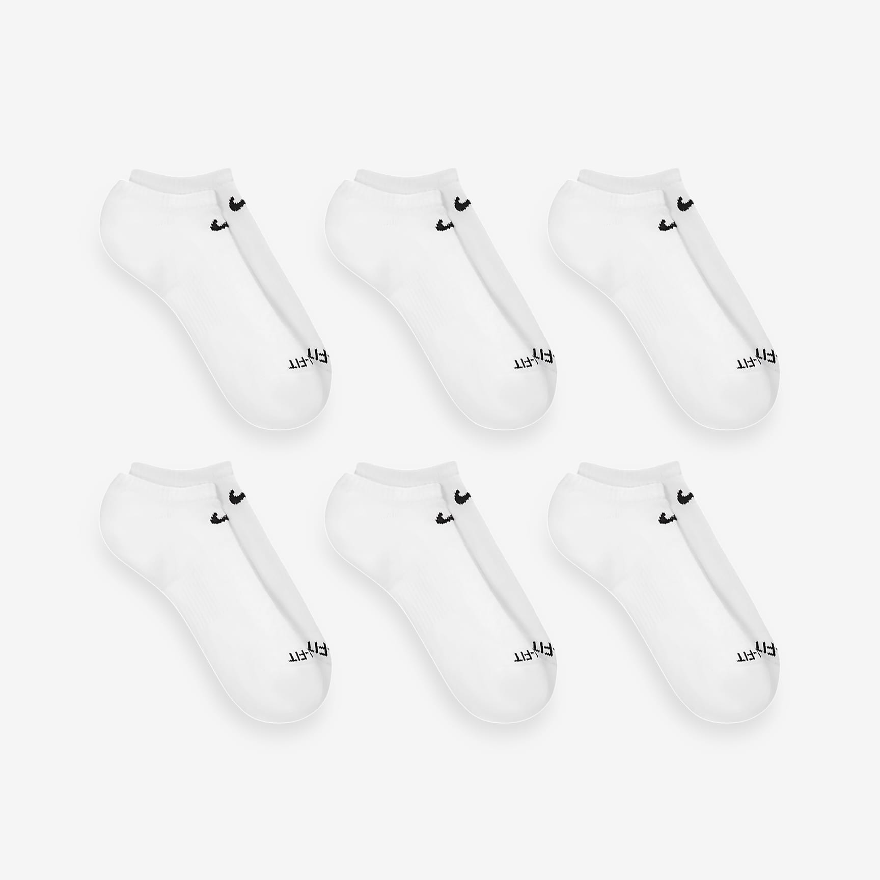 Nike Everyday Plus Cushioned Training No-Show Socks (6 Pairs)