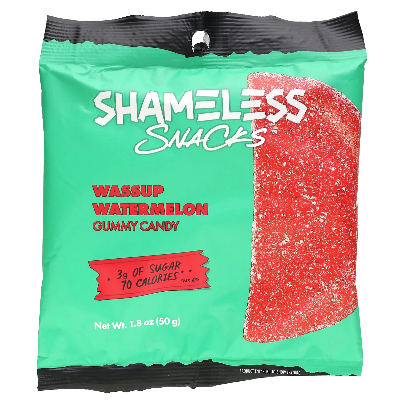 Shameless Snacks, Wassup, жевательные конфеты, арбуз, 6 пакетиков по 50 г (1,8 унции)
