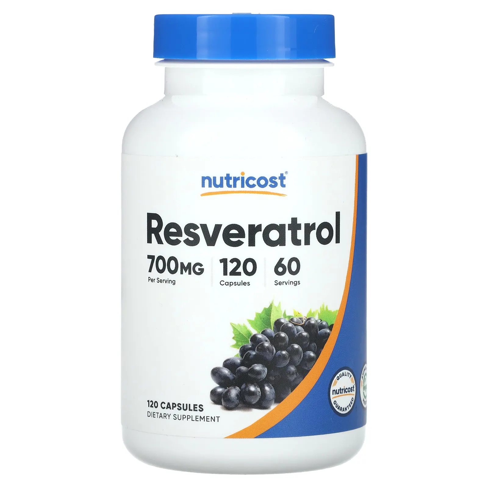 Nutricost, ресвератрол, 700 мг, 120 капсул (350 мг в 1 капсуле)