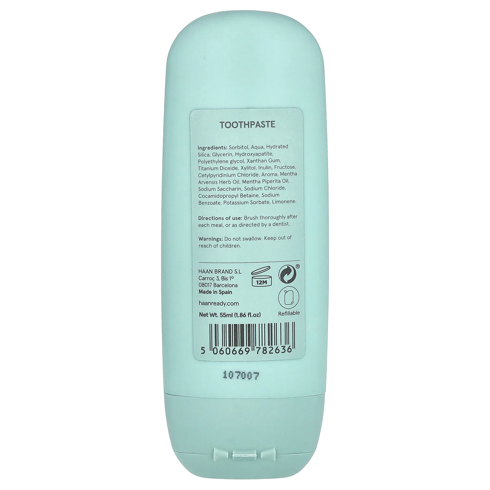 Haan, зубная паста, Good On Ya, эвкалипт и мята, 55 мл (1,86 жидк. унции)