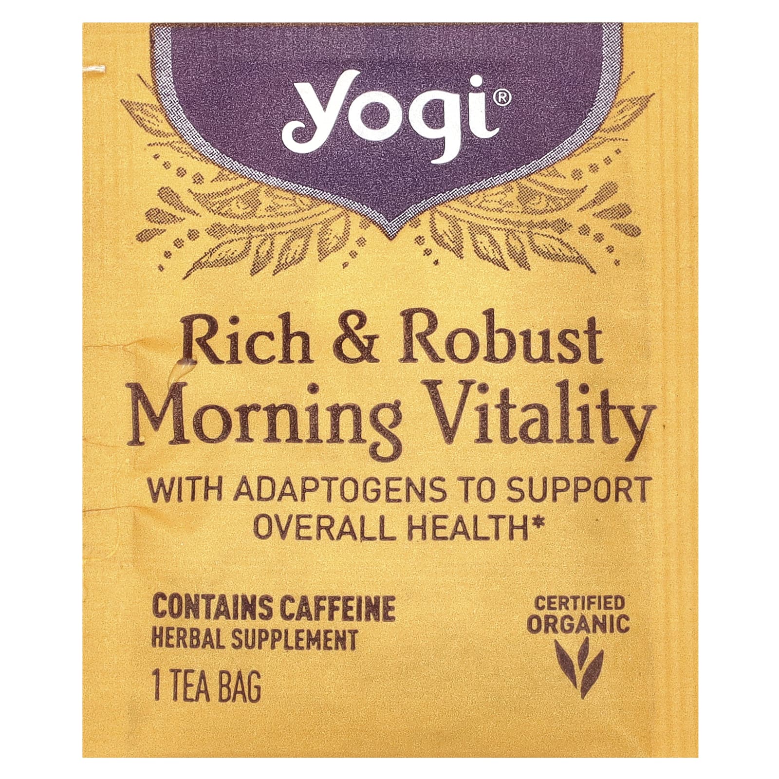 Yogi Tea, Rich & Robust Morning Vitaility, 16 чайных пакетиков, 36 г (1,27 унции)