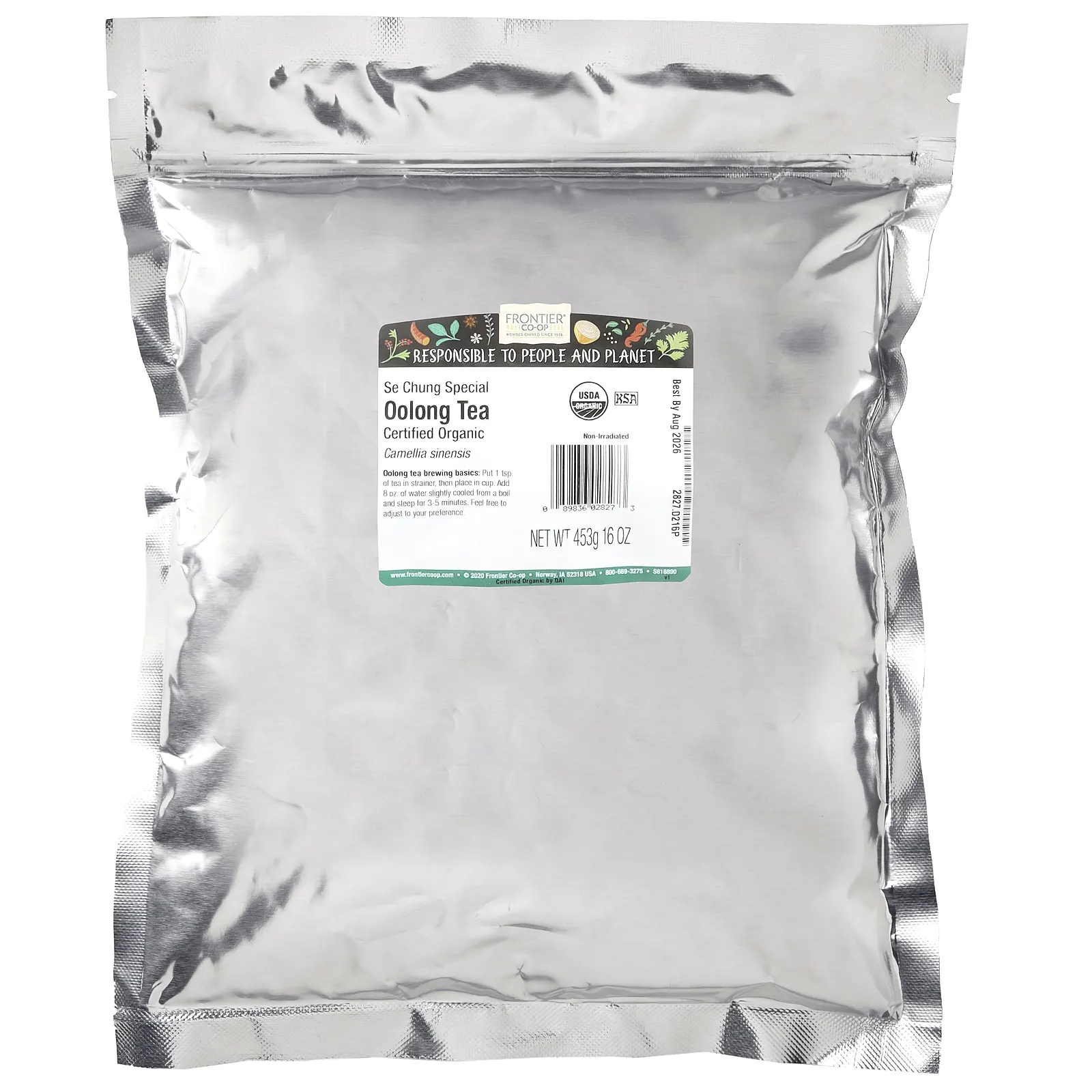 Frontier Co-op, Органический чай улун Се Чунг, 453 г (16 унций)