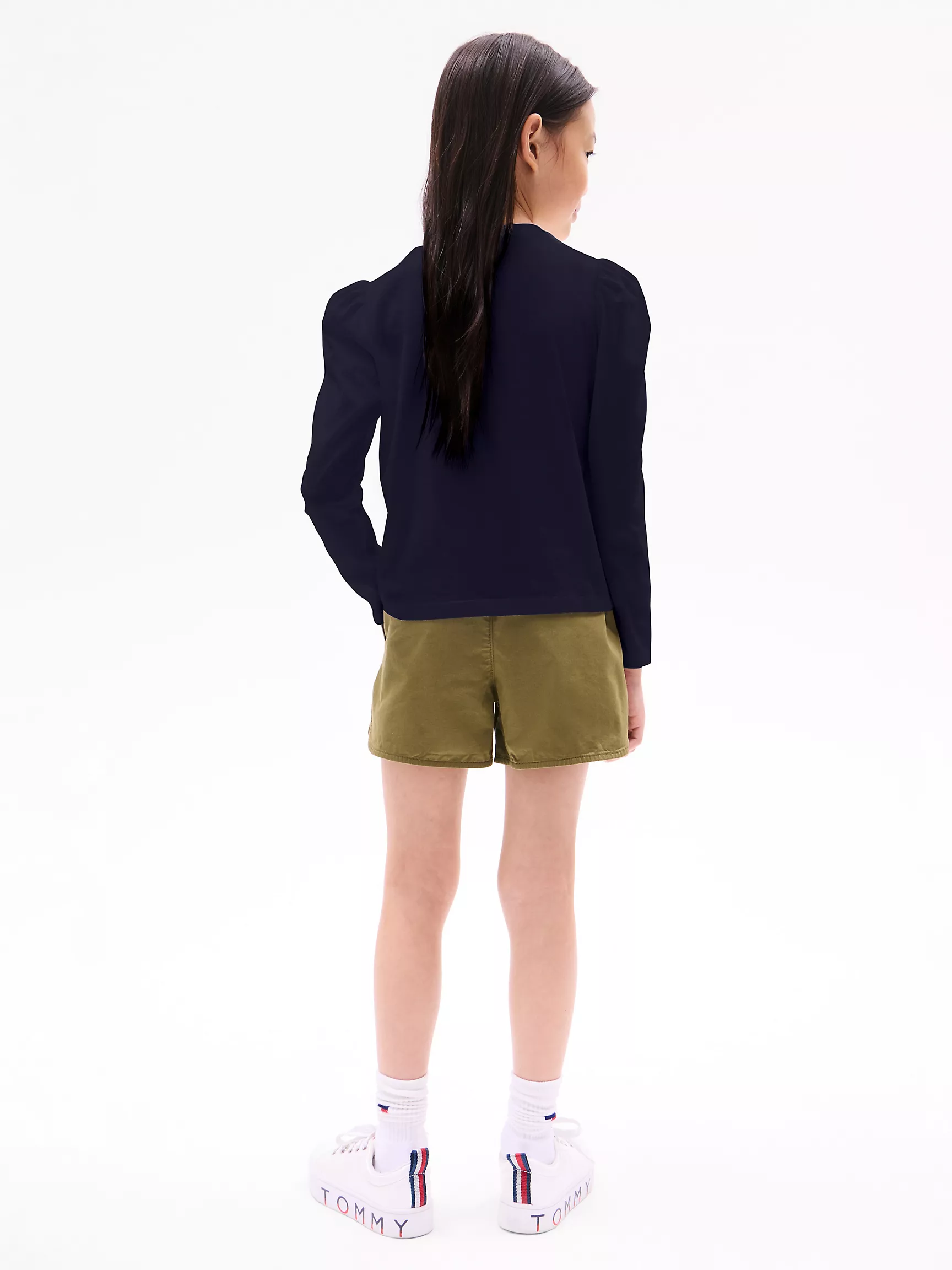 Футболка для девочек Tommy Hilfiger, Детская футболка с объемными плечами