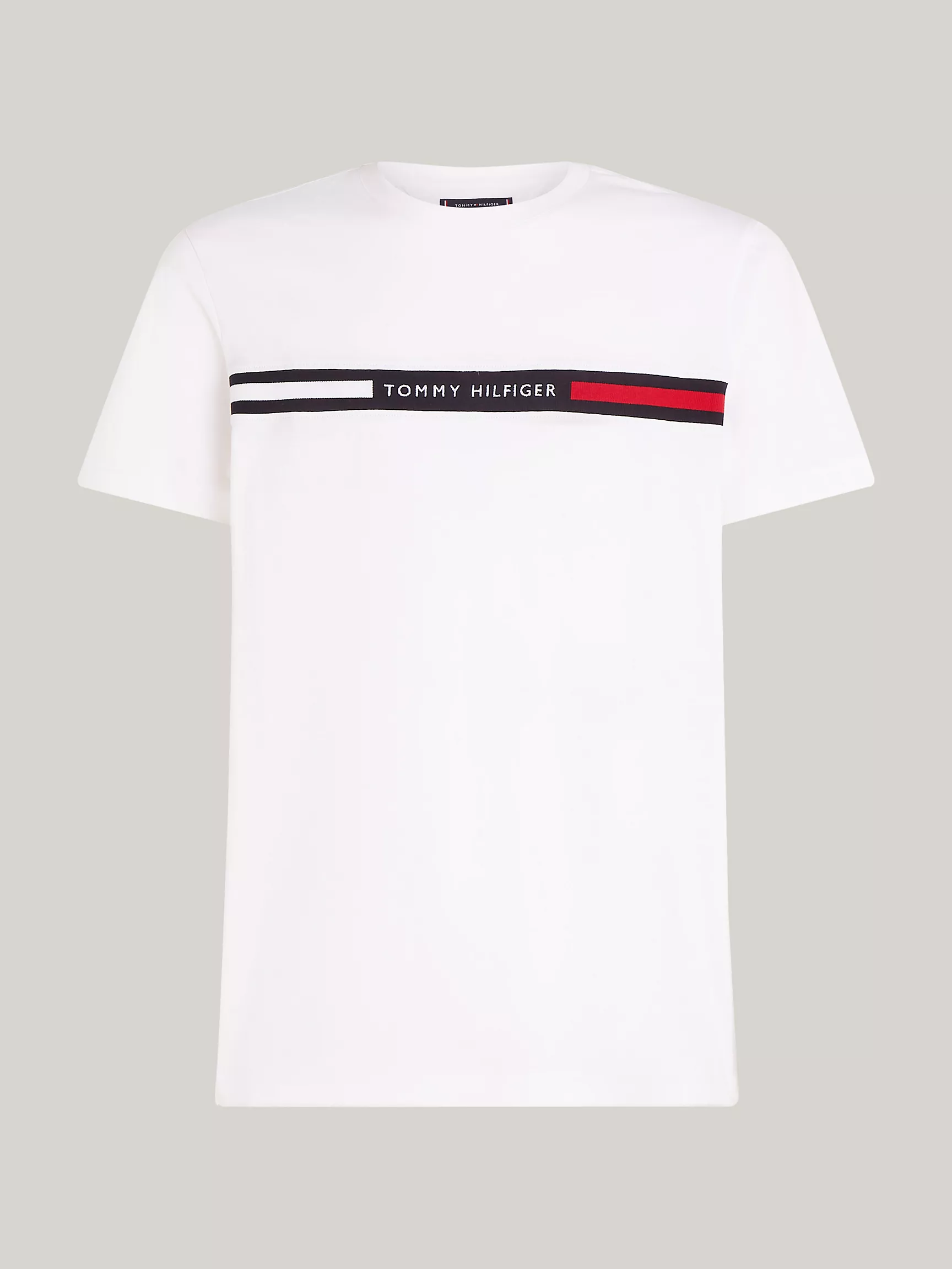 Мужская футболка Tommy Hilfiger, Футболка Tommy с ребристой вставкой и логотипом