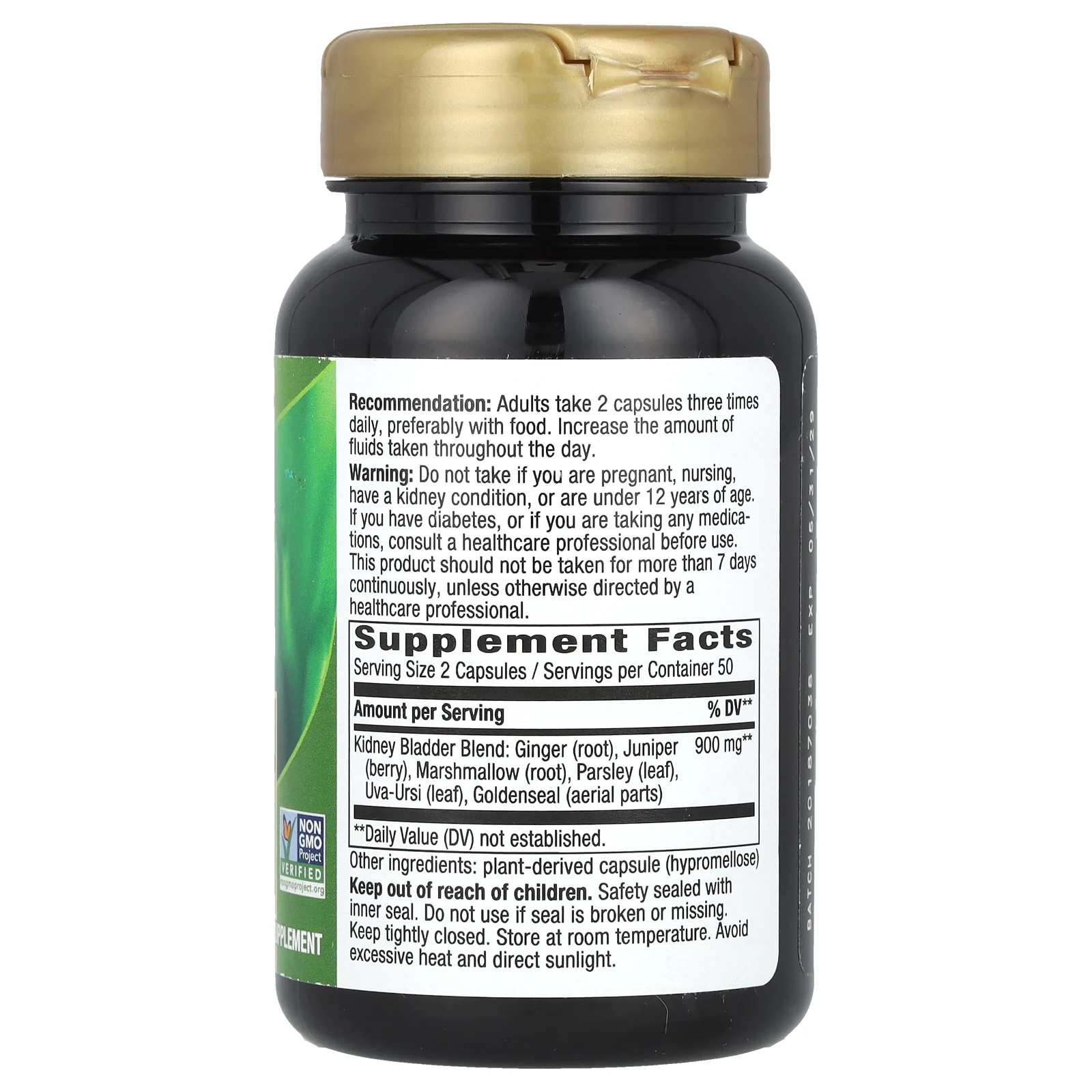 Nature's Way, добавка для почек и мочевого пузыря, 900 мг, 100 веганских капсул (450 мг в 1 капсуле)