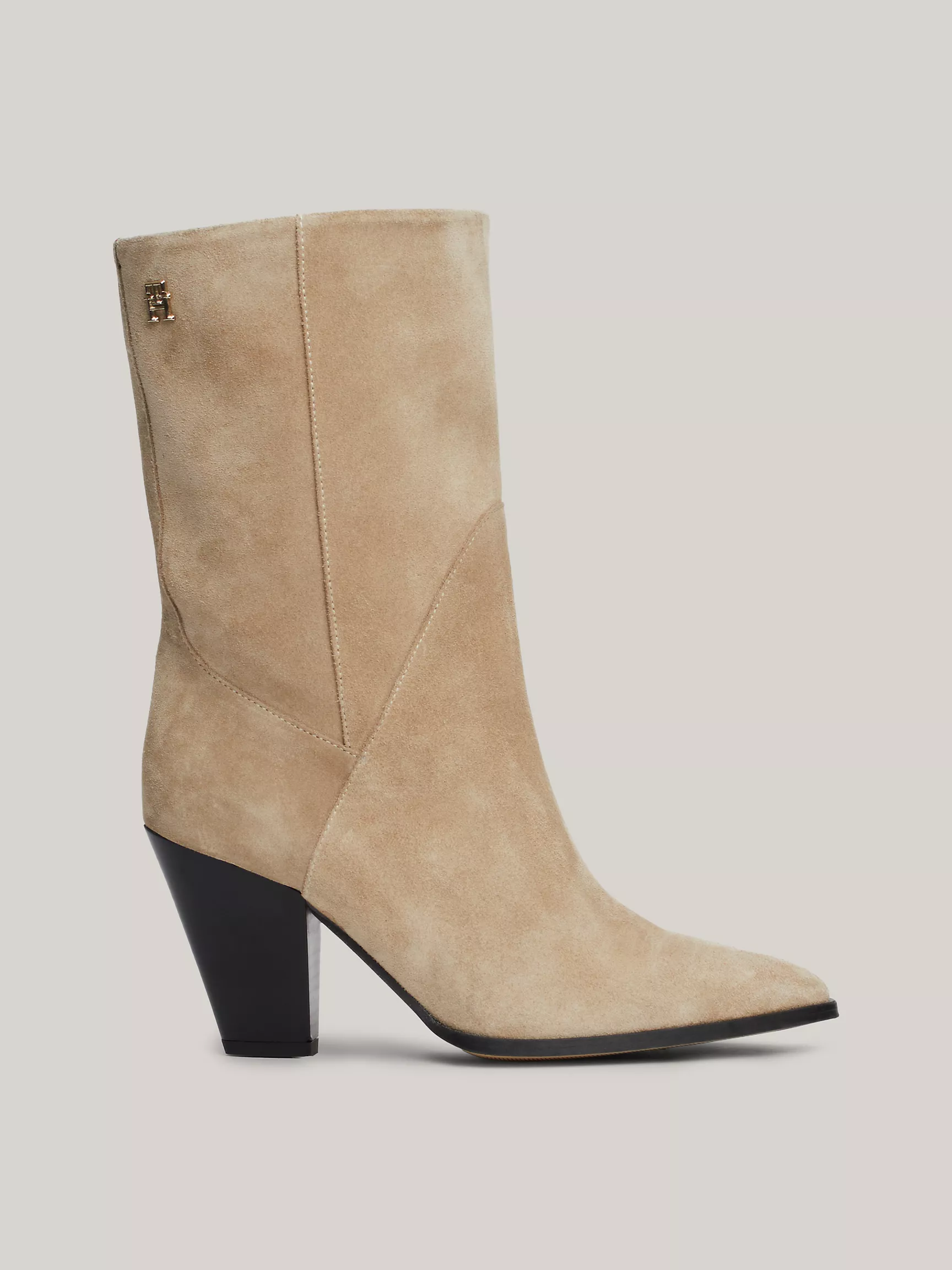 Женские ботинки Tommy Hilfiger, Замшевые ковбойские сапоги с монограммой