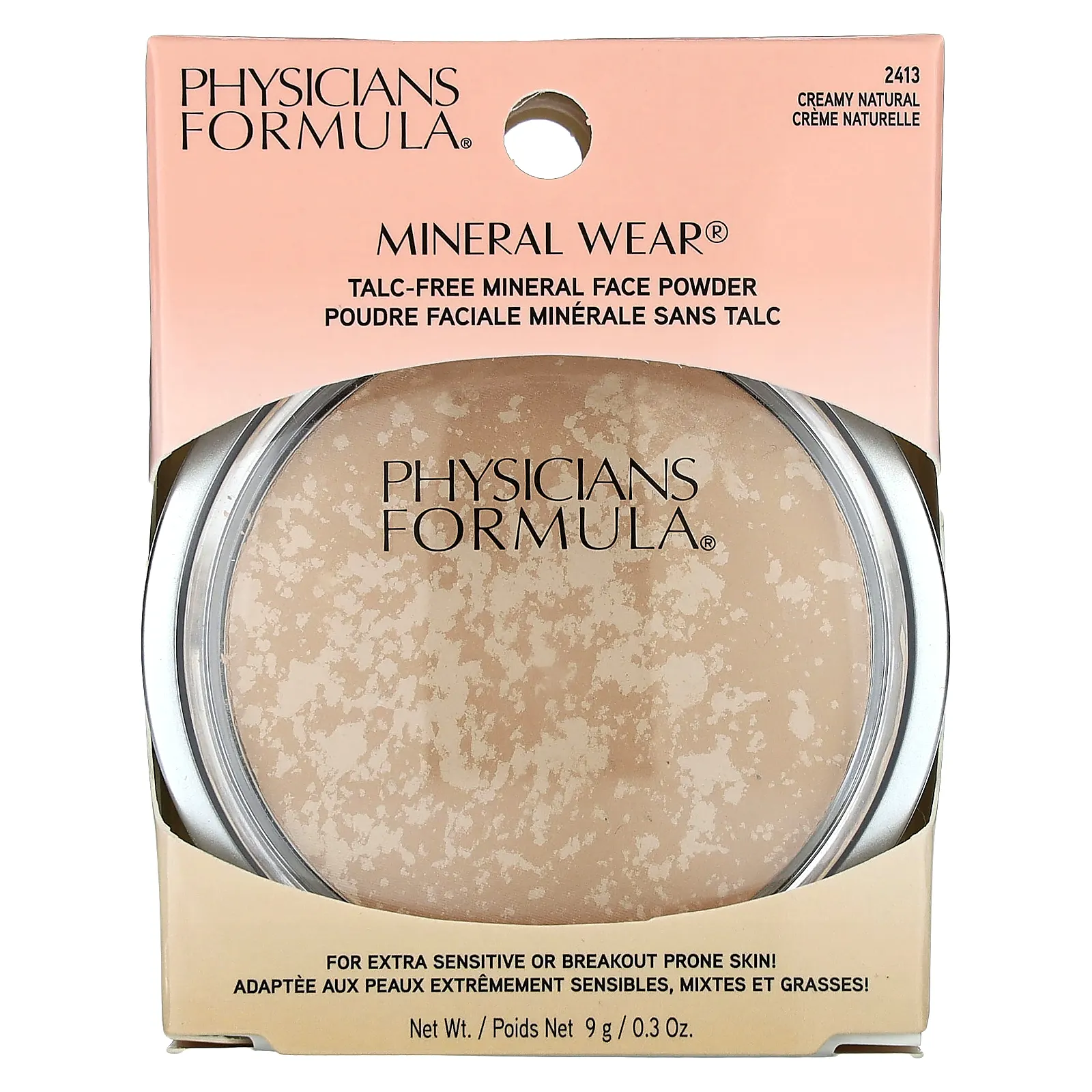 Physicians Formula, Mineral Wear, пудра для лица, оттенок 2413 кремовый натуральный, 9 г (0,3 унции)
