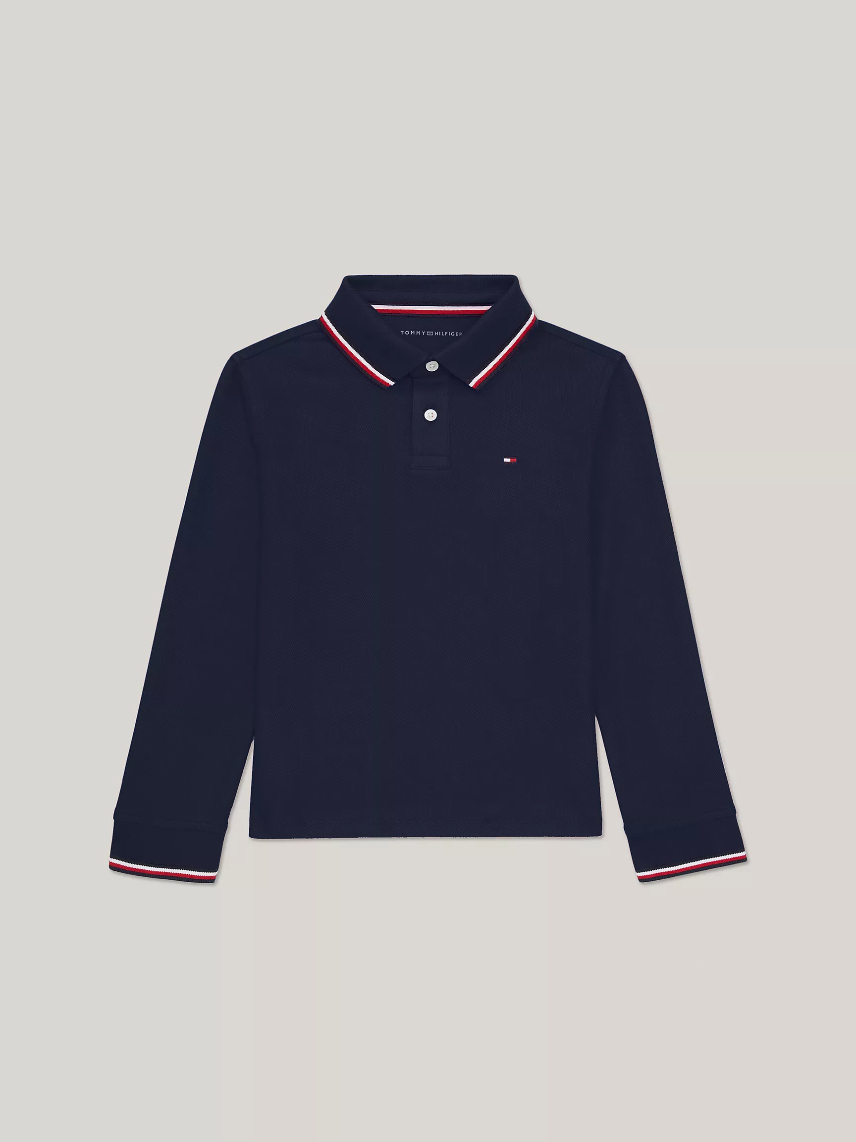 Рубашка-поло для мальчиков Tommy Hilfiger, Детское влагоотводящее поло Tommy с длинным рукавом