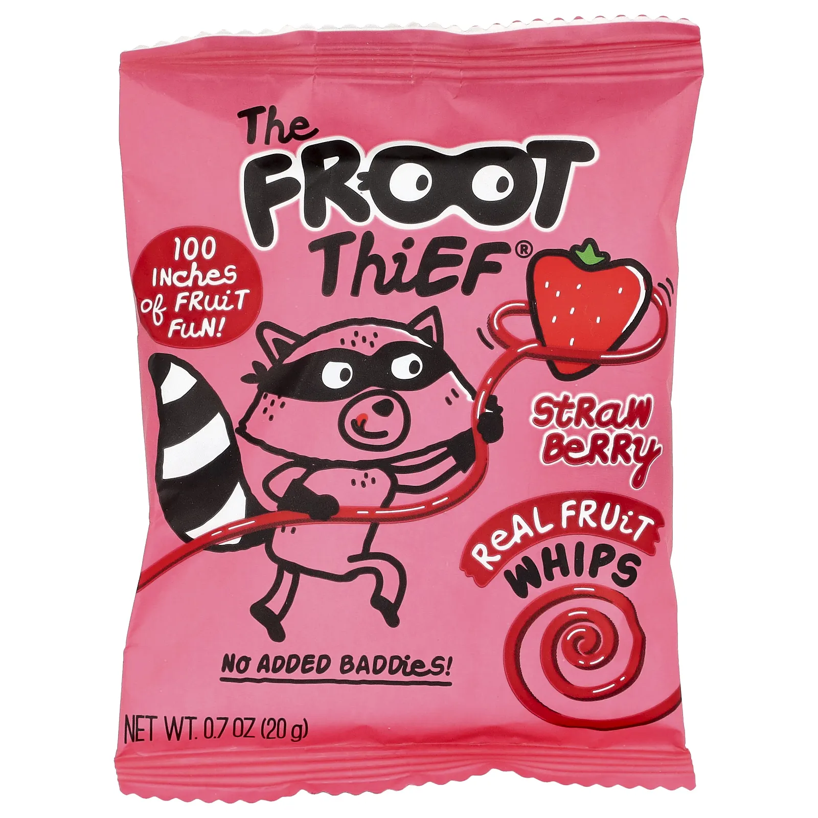 The Froot Thief, Real Fruit Whips, клубника, 5 пакетиков по 20 г (0,7 унции)