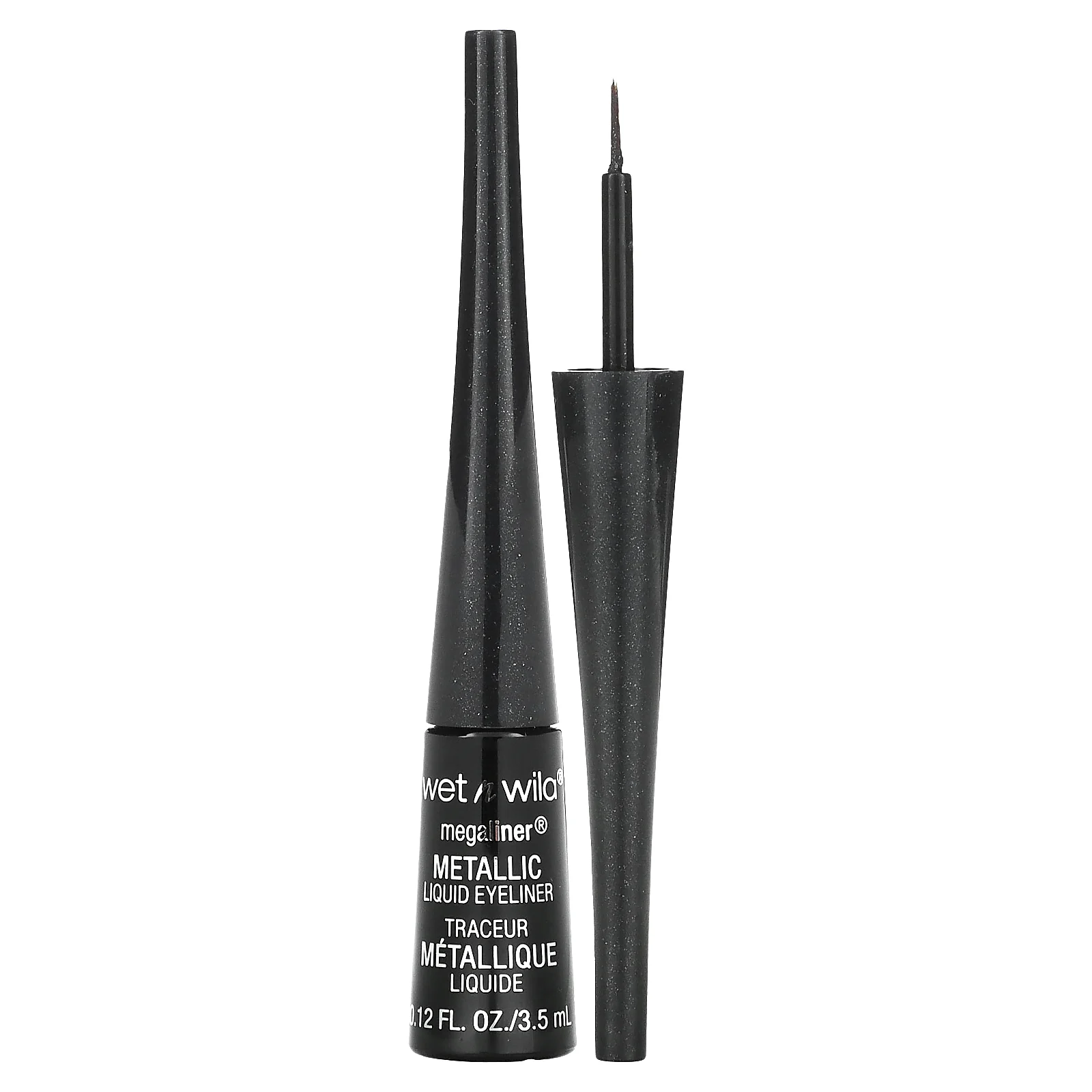 wet n wild, Жидкая подводка для глаз MegaLiner Metallic, оттенок Cosmic Black, 3,5 мл