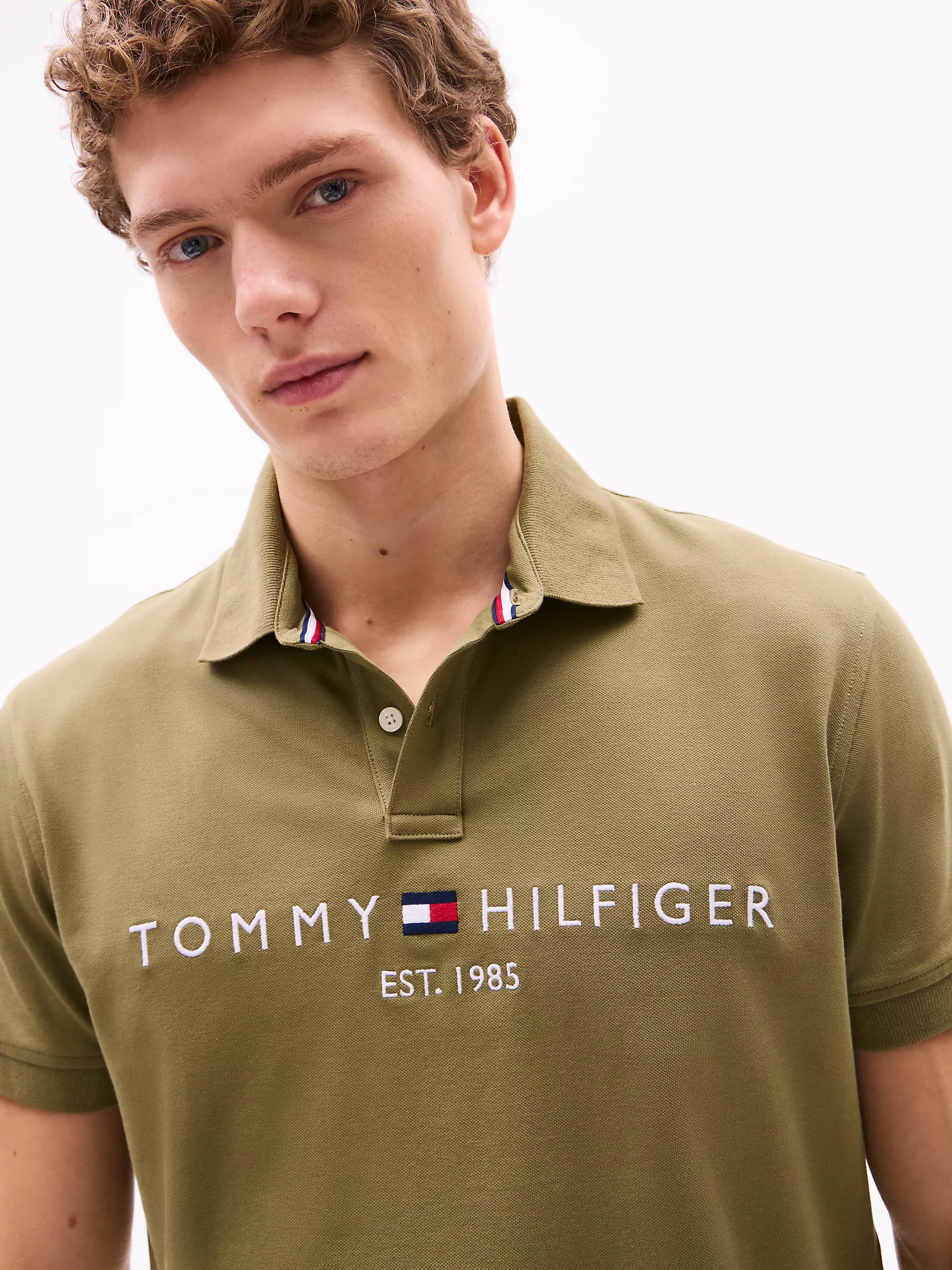 Мужское поло Tommy Hilfiger, Поло с вышитым графическим логотипом Tommy