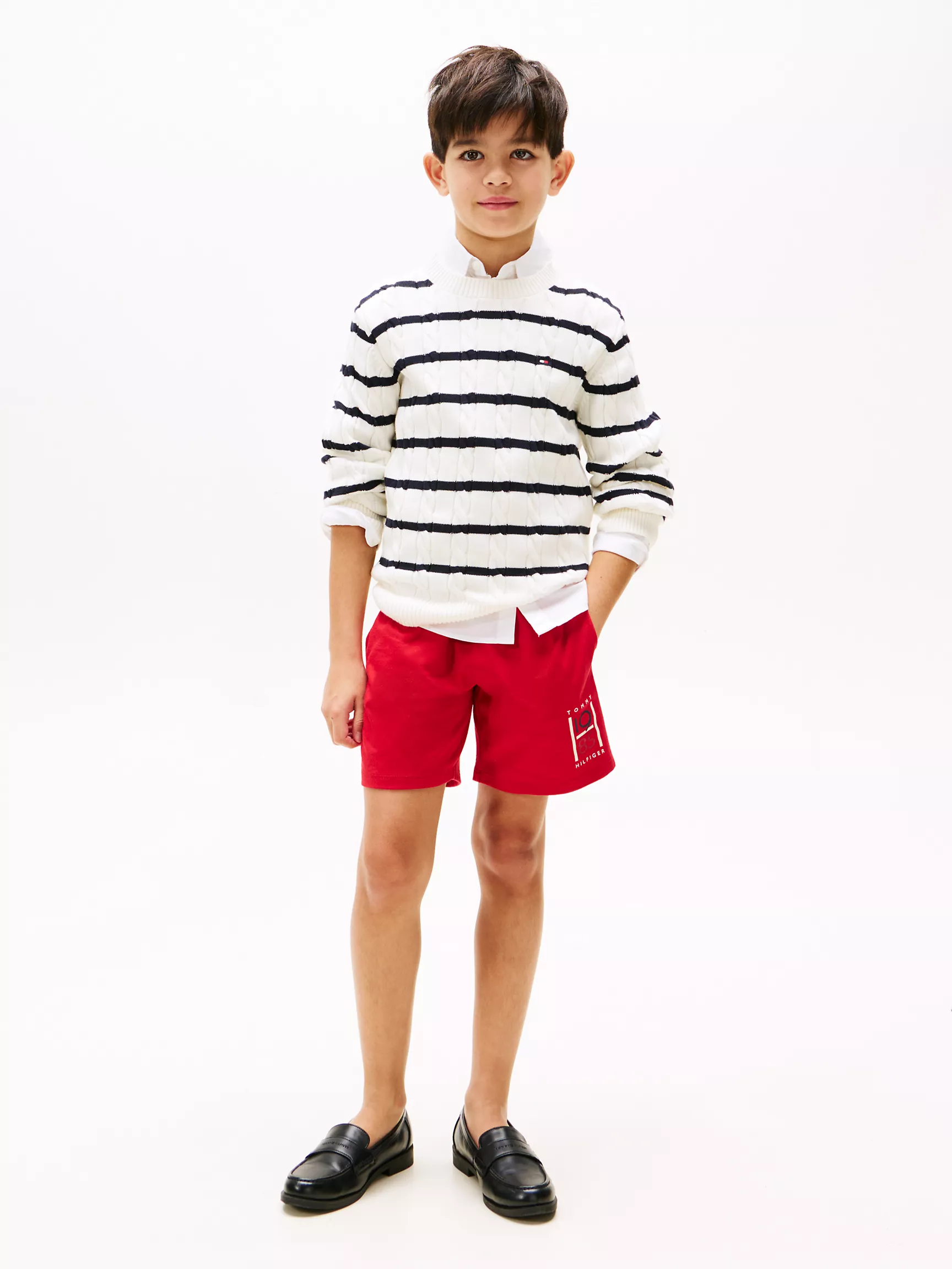 Короткие шорты для мальчиков Tommy Hilfiger, Детские спортивные шорты с графическим принтом 85