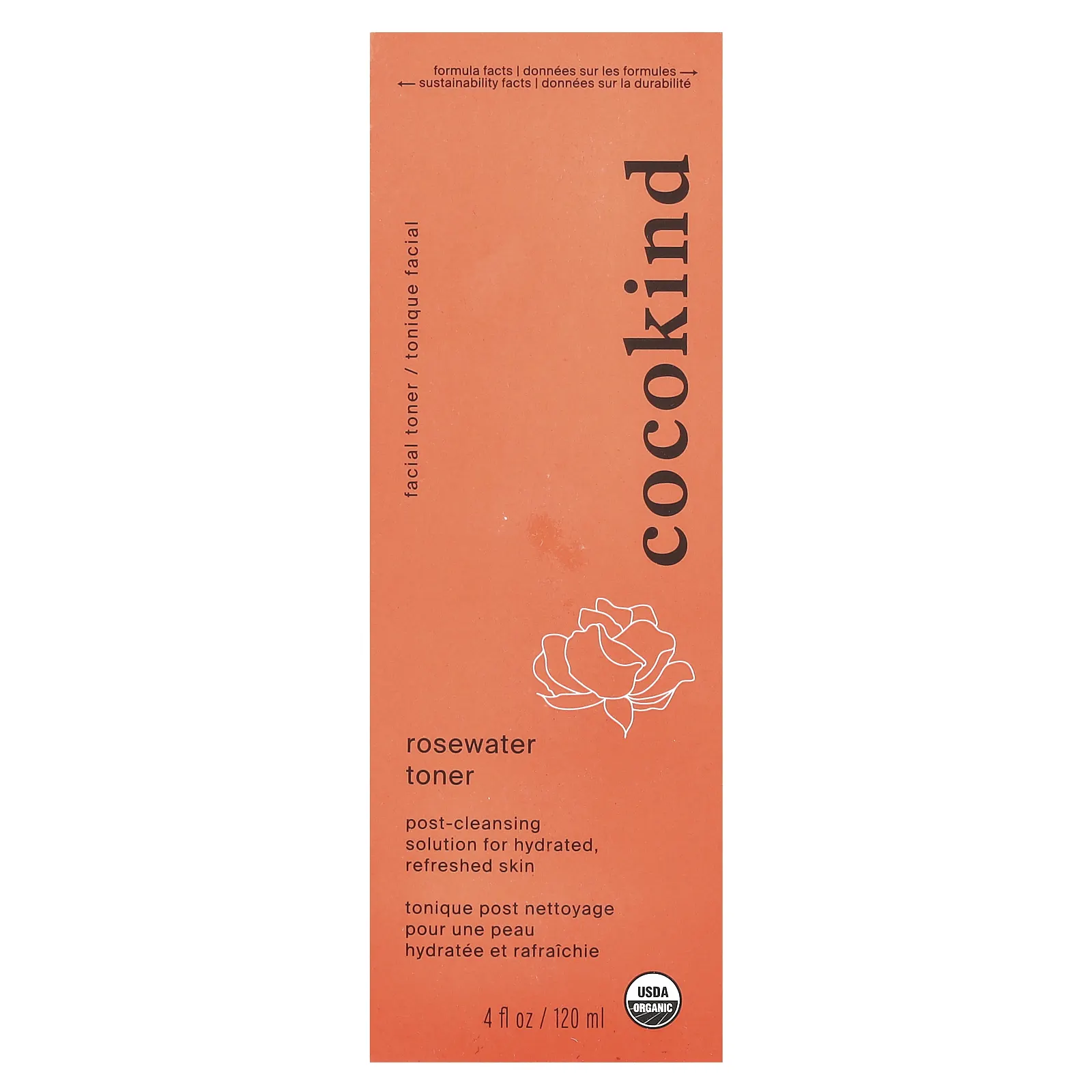 Cocokind, тоник с розовой водой, 120 мл (4 жидк. унции)