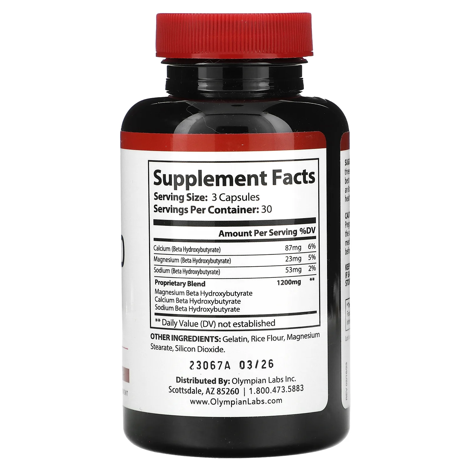 Olympian Labs, BHB кето-соли, 60 капсул