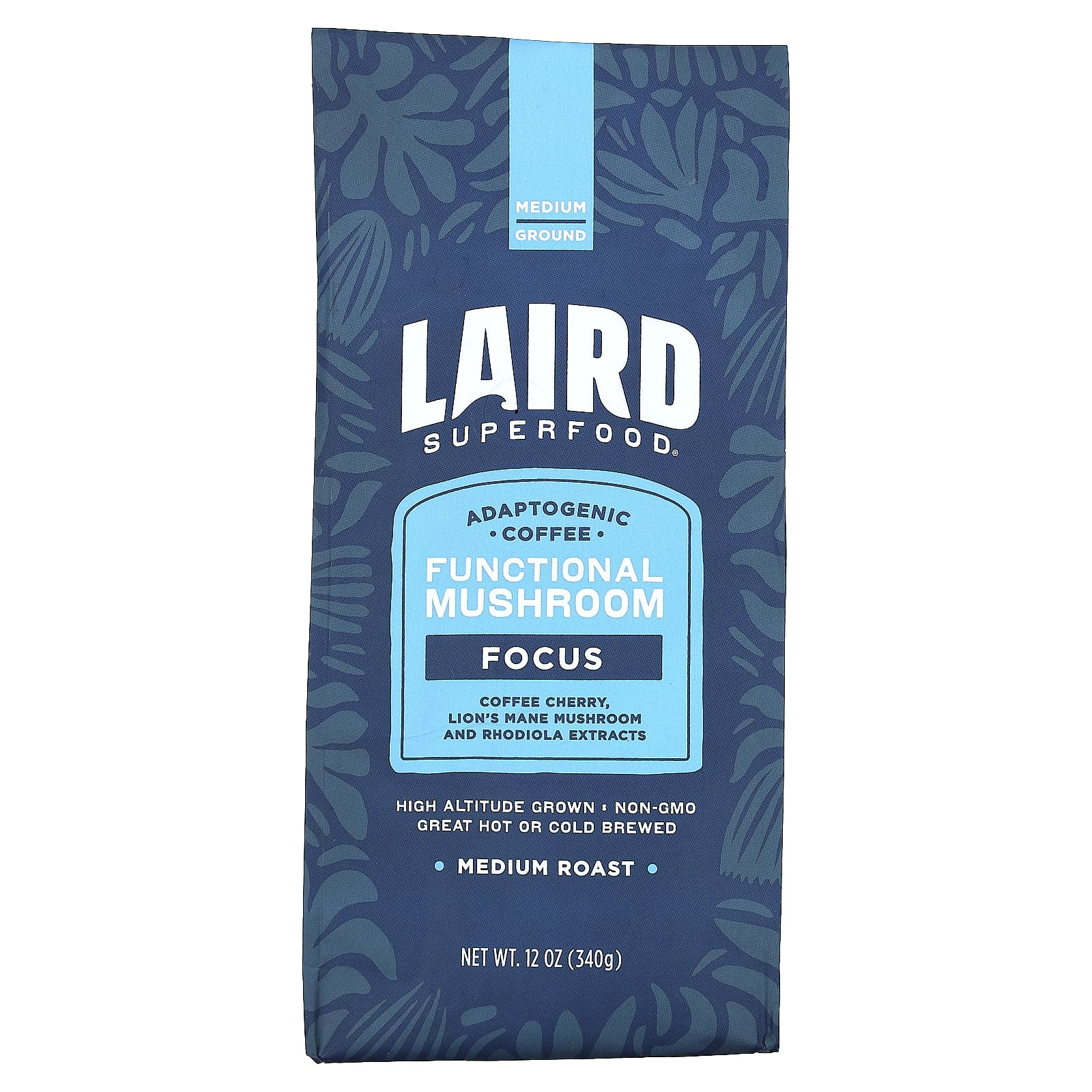 Laird Superfood, функциональный грибной кофе, Focus, молотый, средней обжарки, 340 г (12 унций)