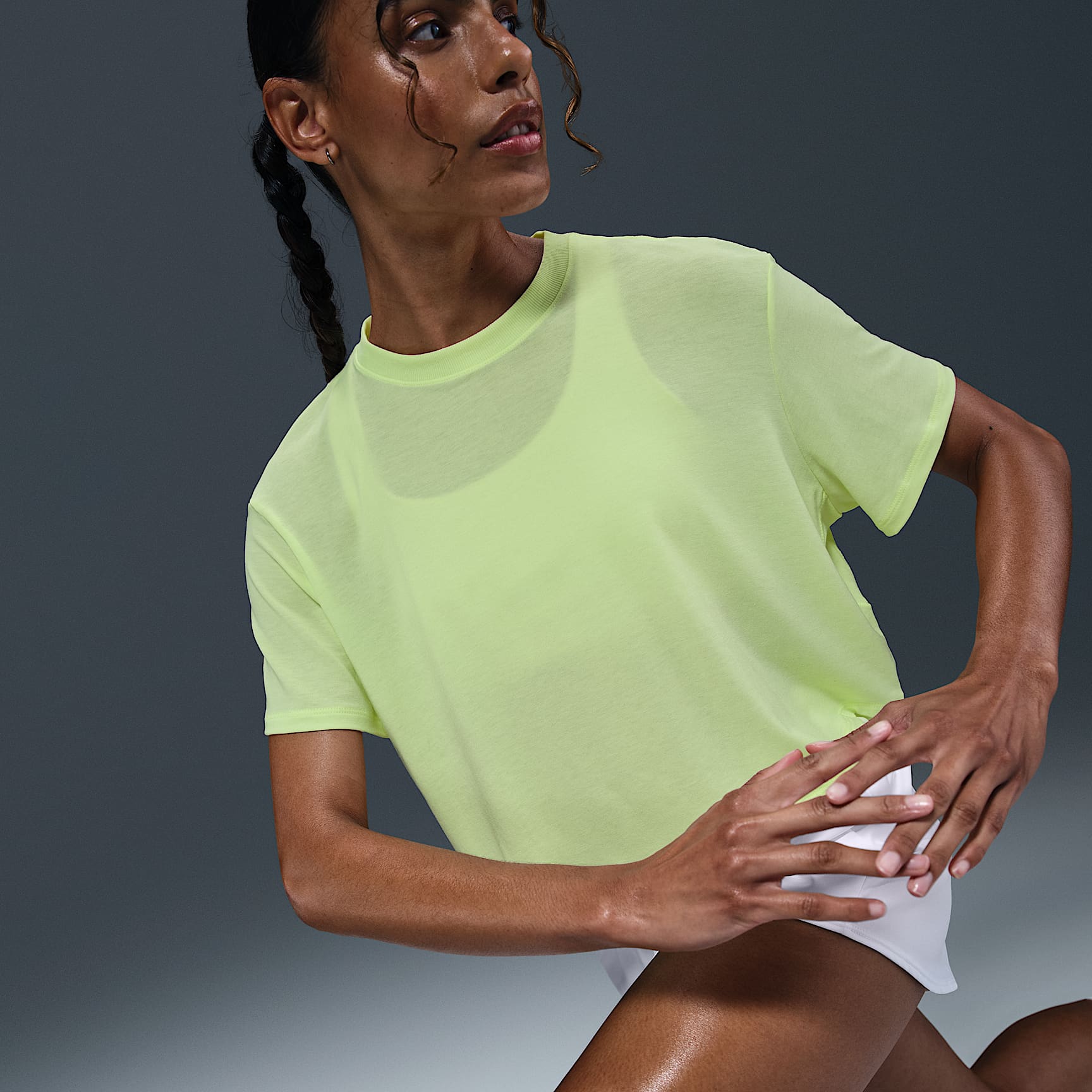 Nike One Relaxed Women's Dri-FIT Cropped Short-Sleeve Top