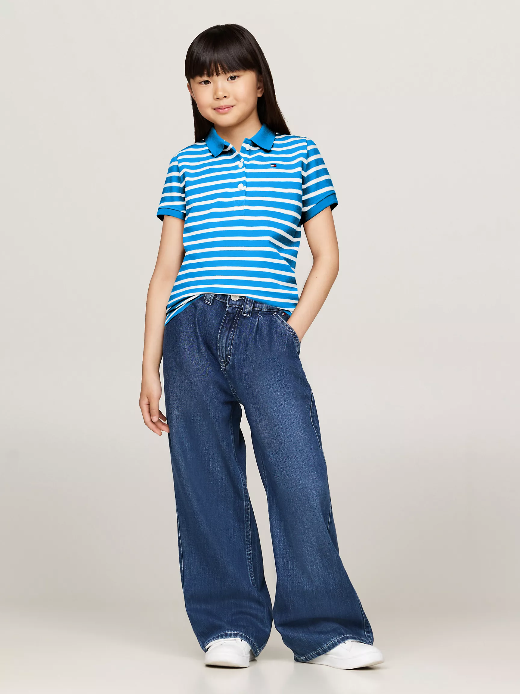 Рубашка-поло для девочек Tommy Hilfiger, Детское полосатое поло