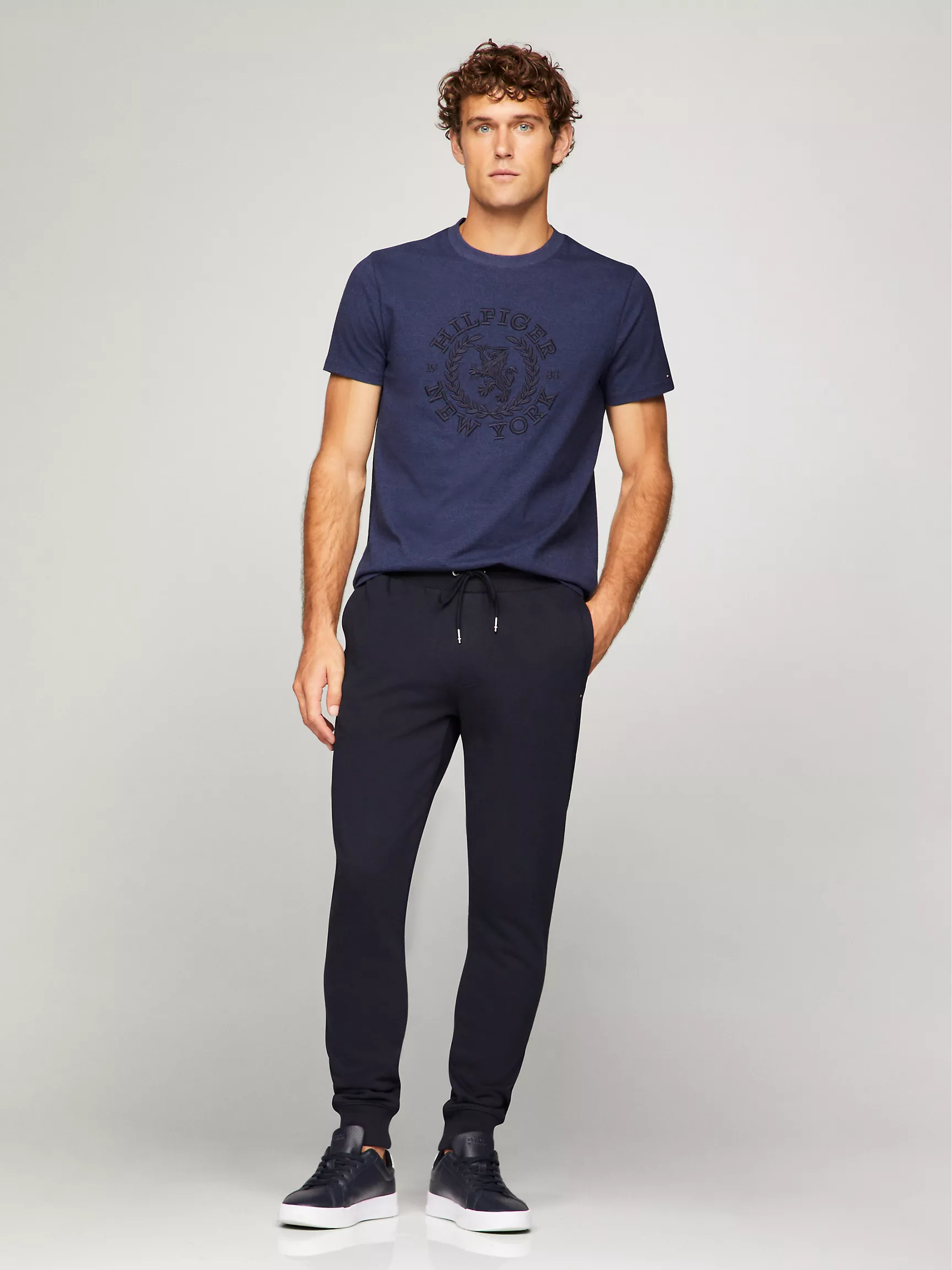 Мужская футболка Tommy Hilfiger, Футболка с вышитым логотипом Heritage Crest