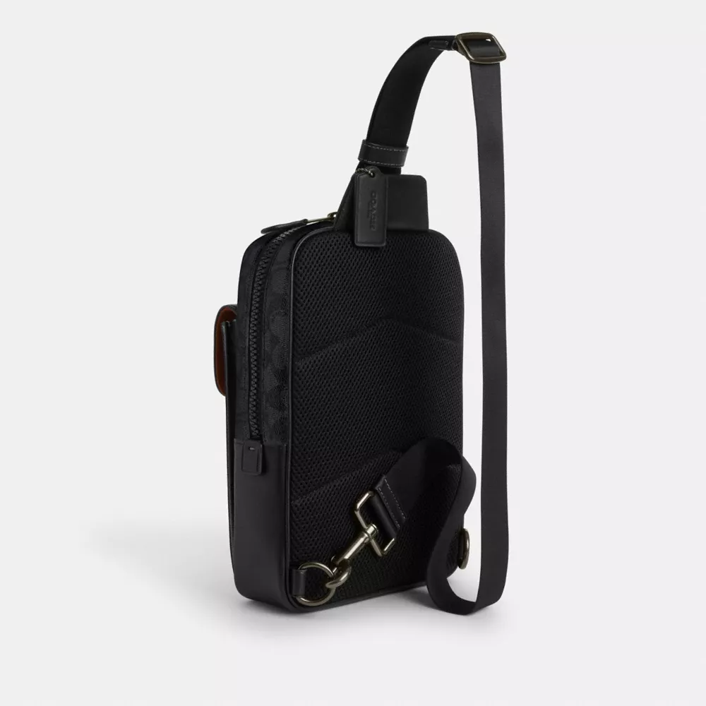 Сумка COACH Track Pack In Signature Canvas