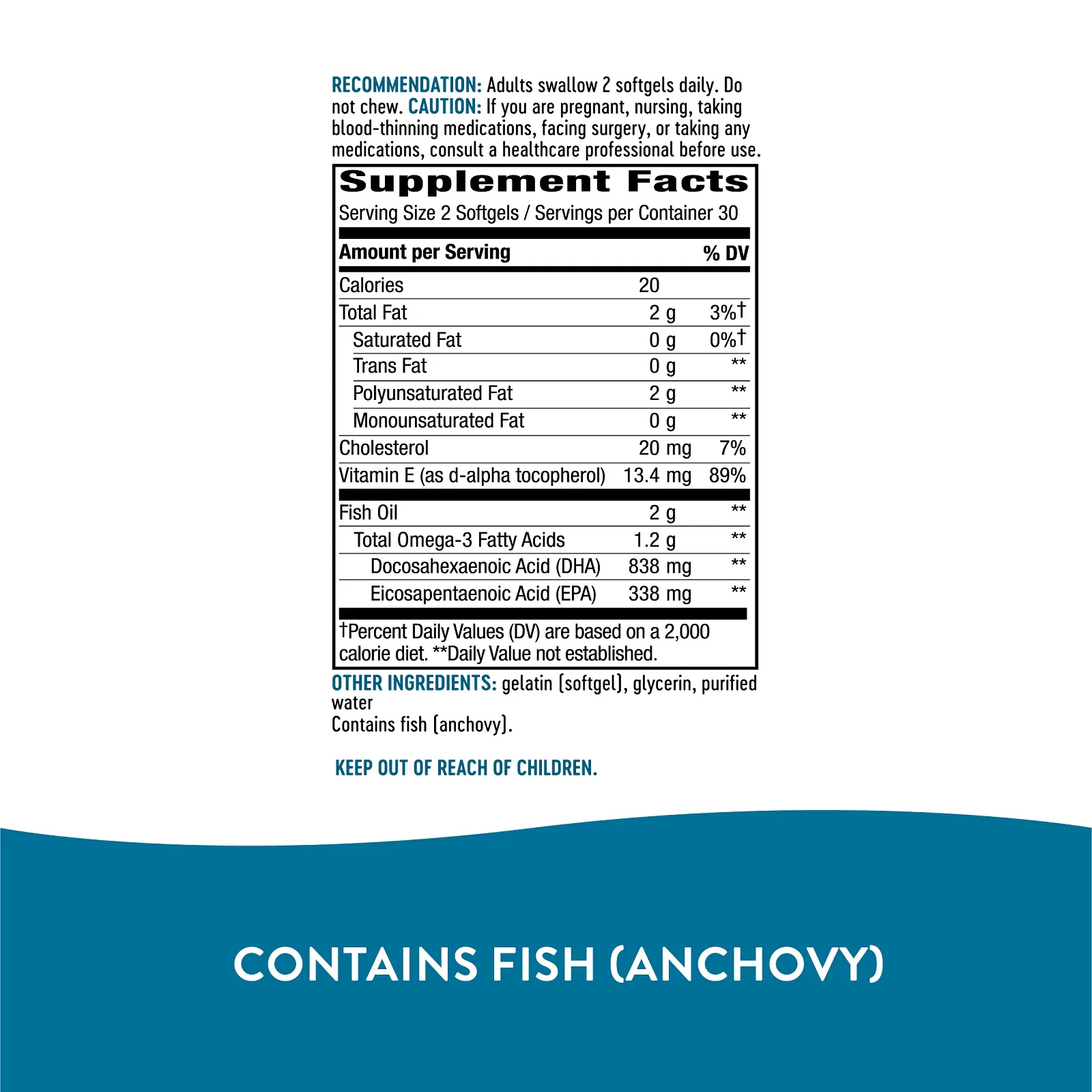 Nature's Way, мега-ДГК, рыбий жир премиального качества, 1000 мг, 60 мягких таблеток