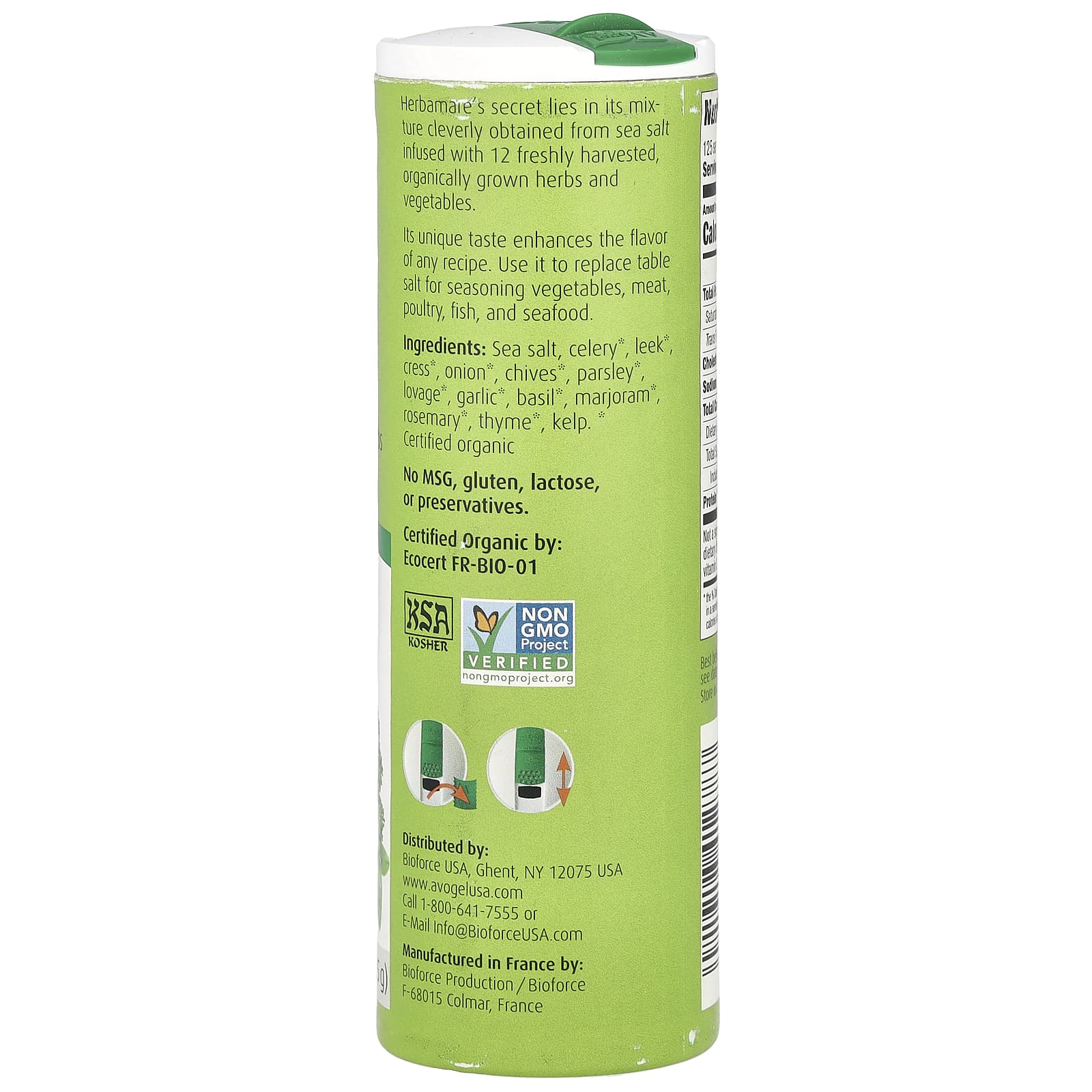 A Vogel, Морская соль с травами, 125 г (4,4 унции)