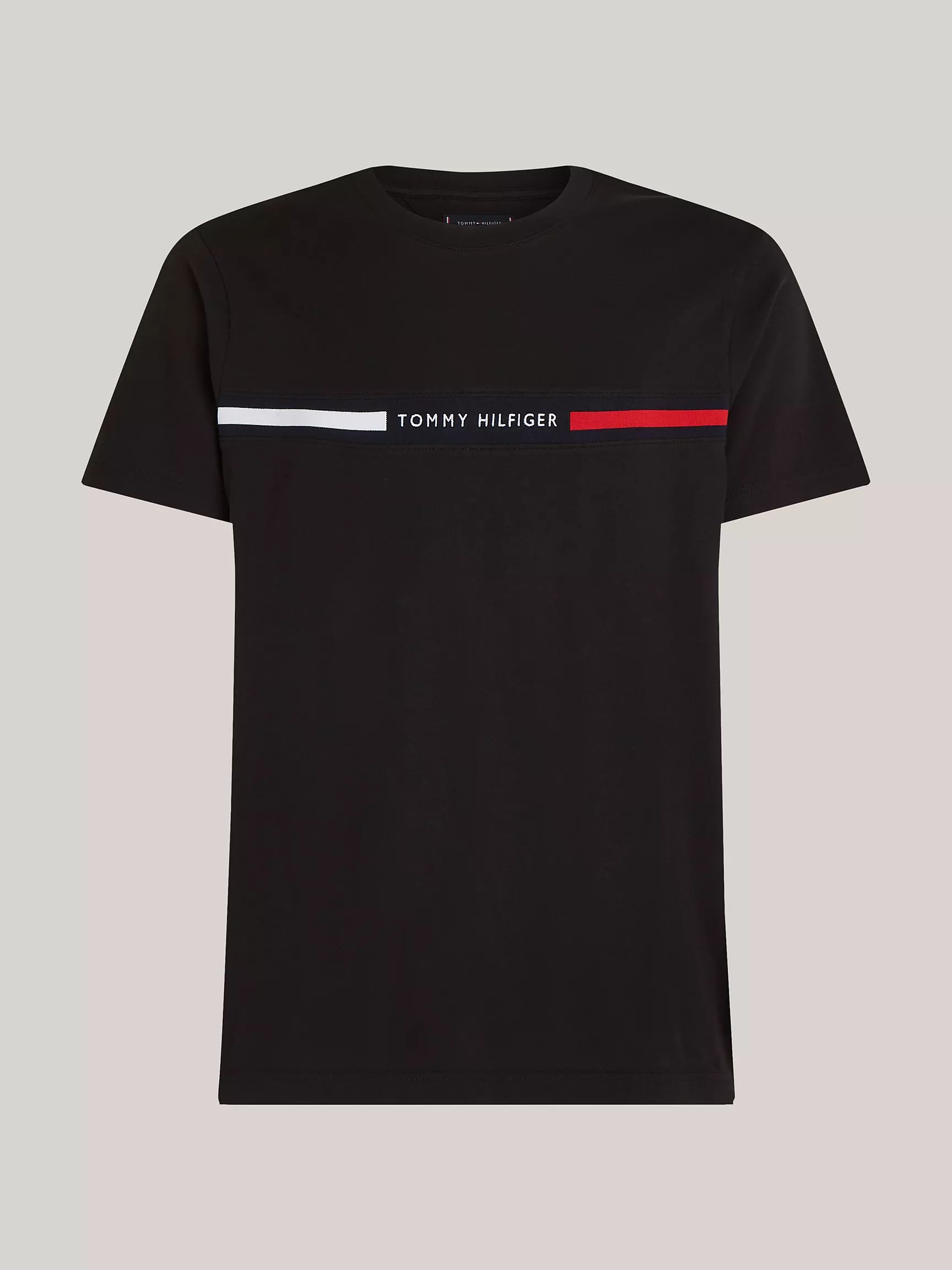 Мужская футболка Tommy Hilfiger, Футболка Tommy с ребристой вставкой и логотипом