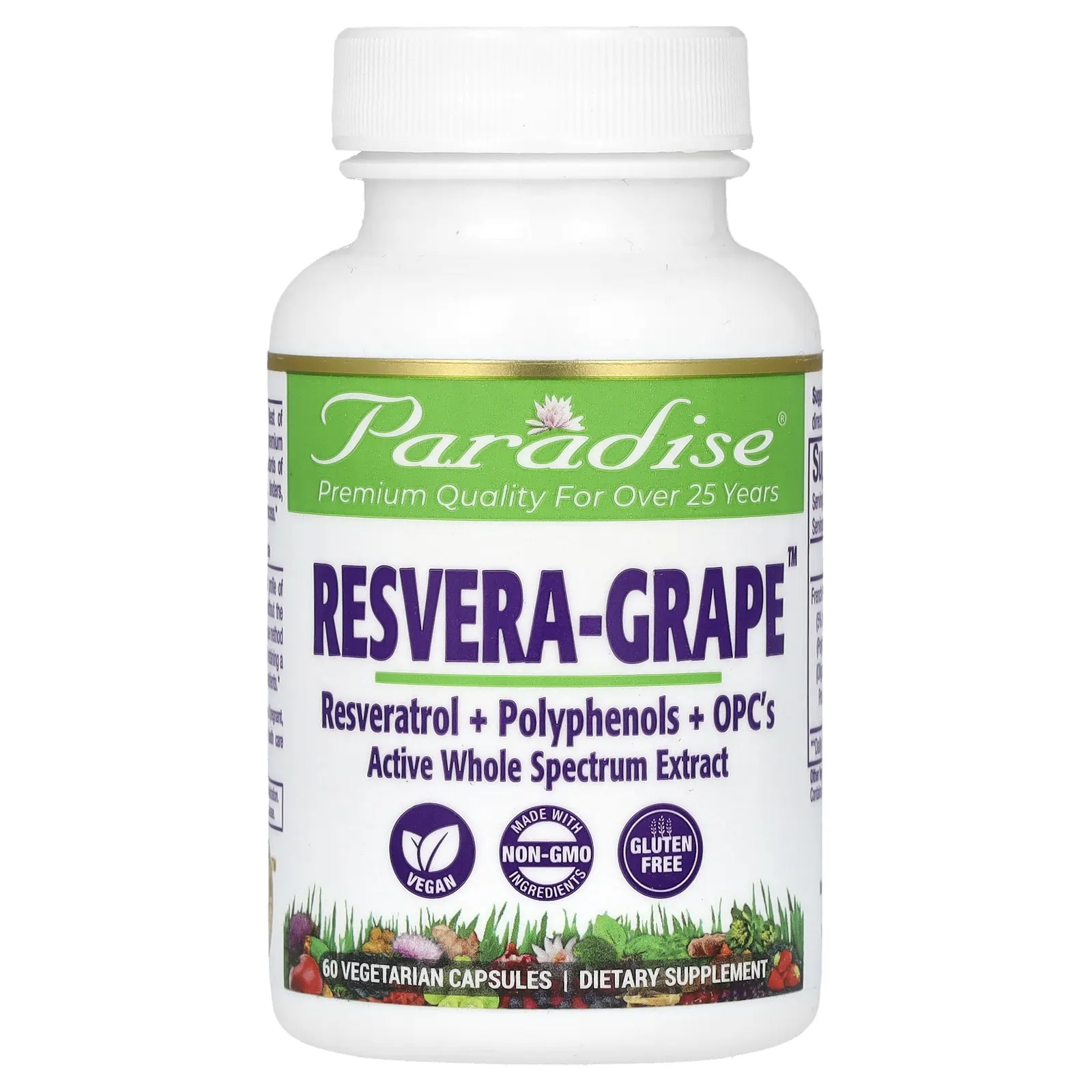 Paradise Herbs, MedVita, ResveraGrape, 60 Vegetarian Capsules