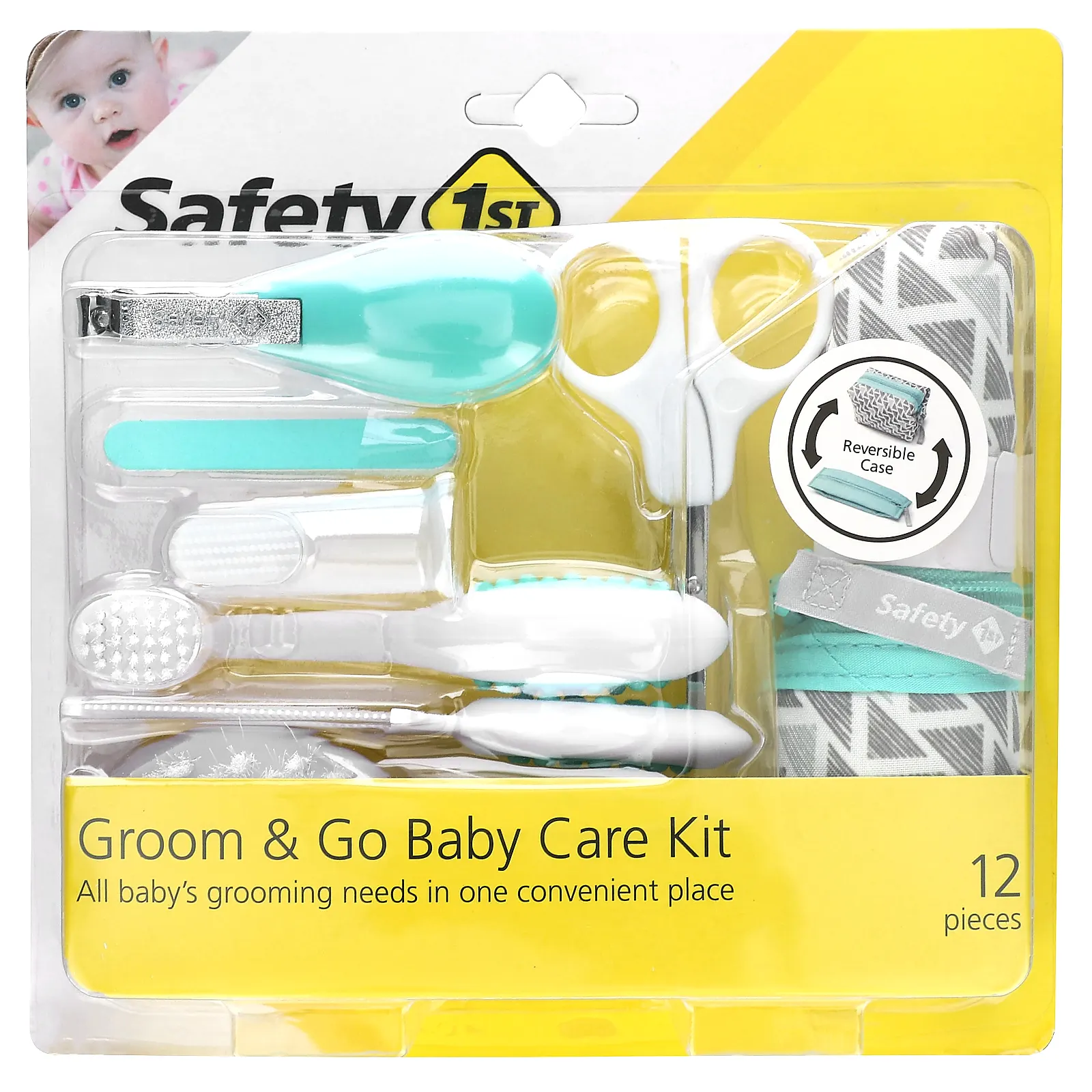 Safety 1st, Groom & Go Baby Care, набор для ухода за волосами, 12 предметов