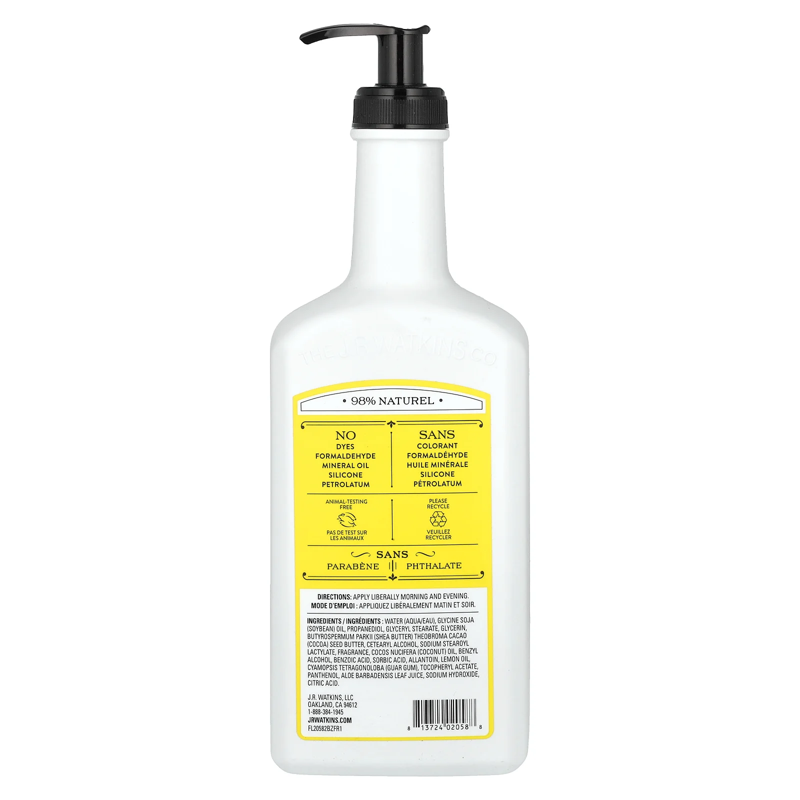 J R Watkins, Лосьон для тела, лимонный крем, 532 мл (18 жидк. Унций)