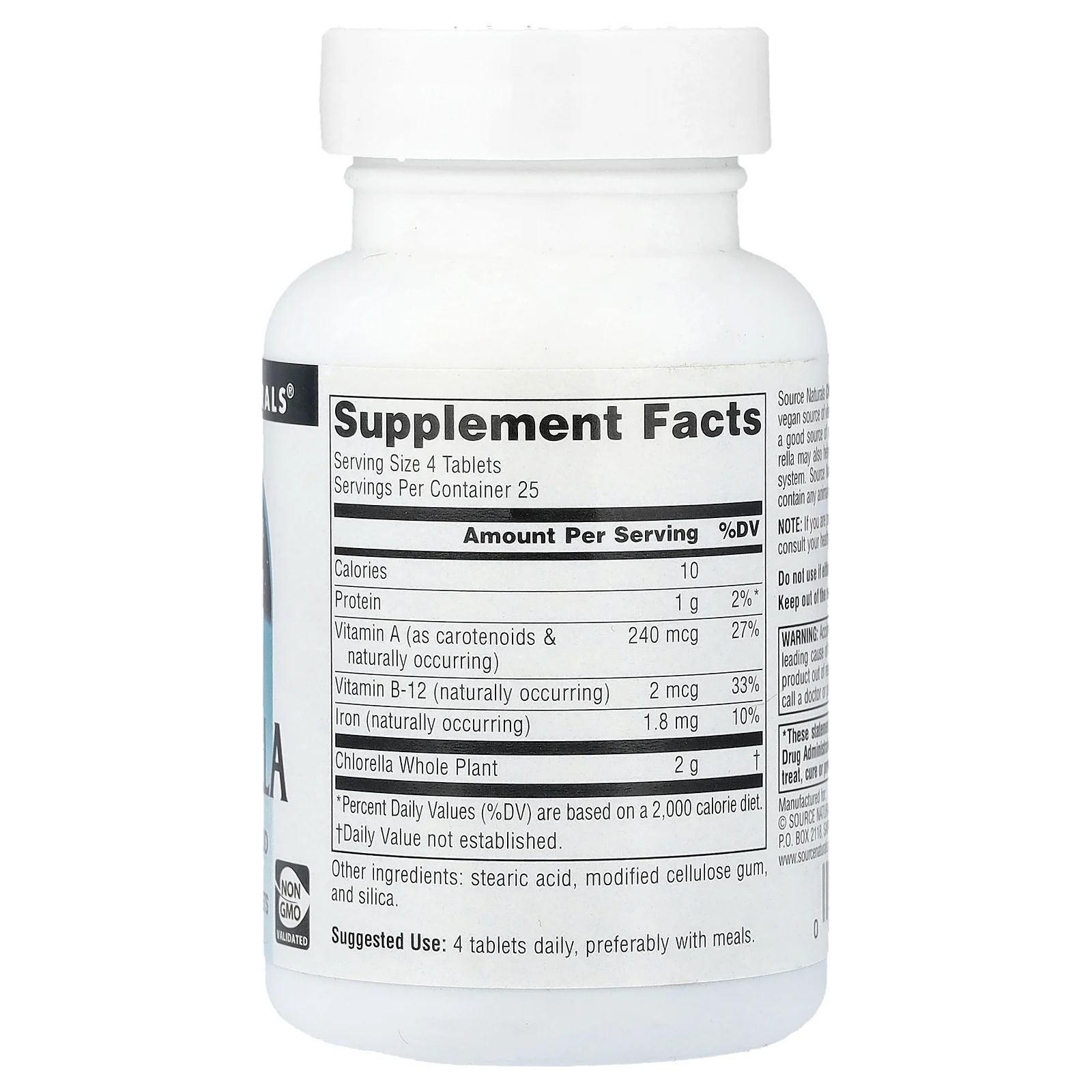 Source Naturals, хлорелла, 500 мг, 100 таблеток