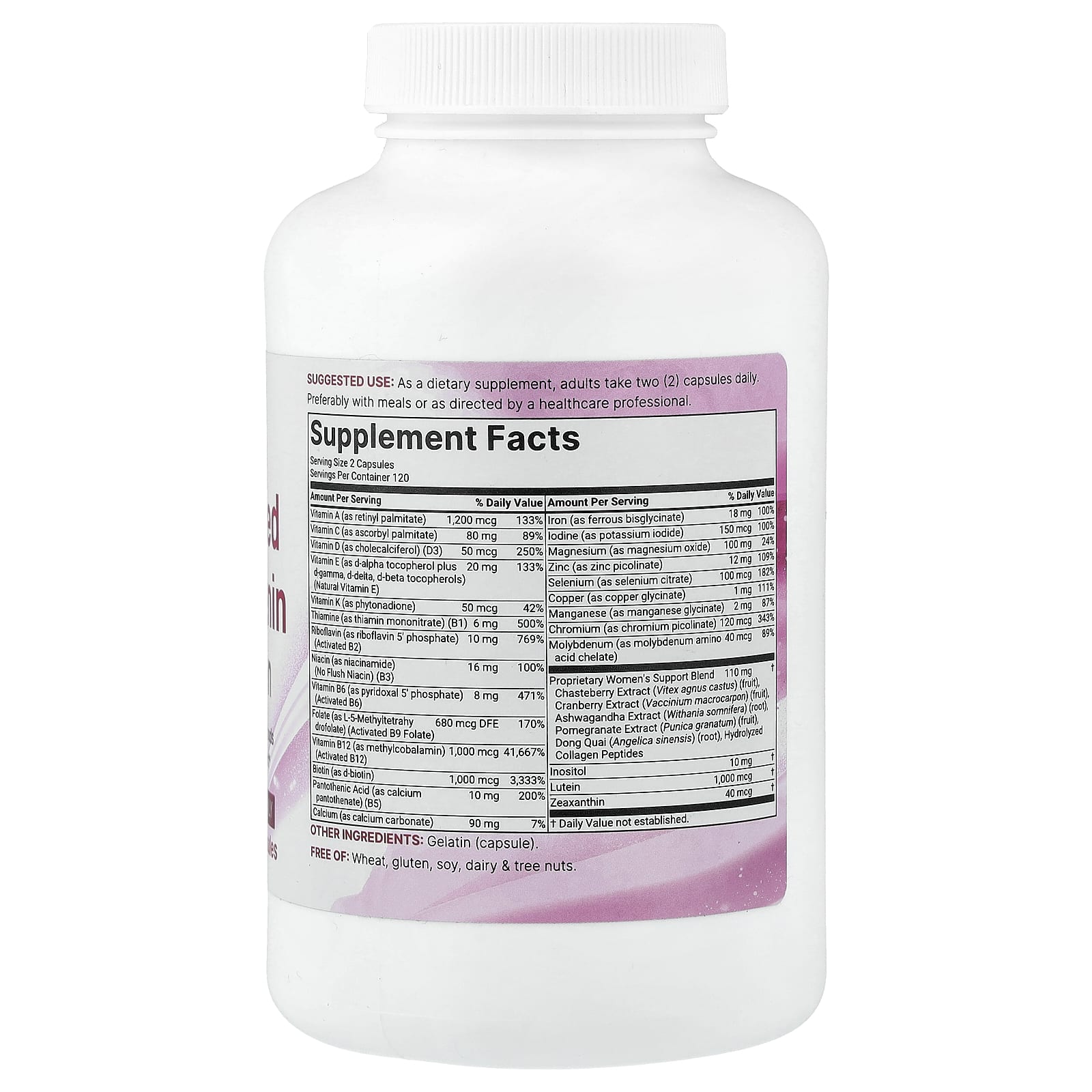 Micro Ingredients, чистые метилированные мультивитамины для женщин, 240 капсул