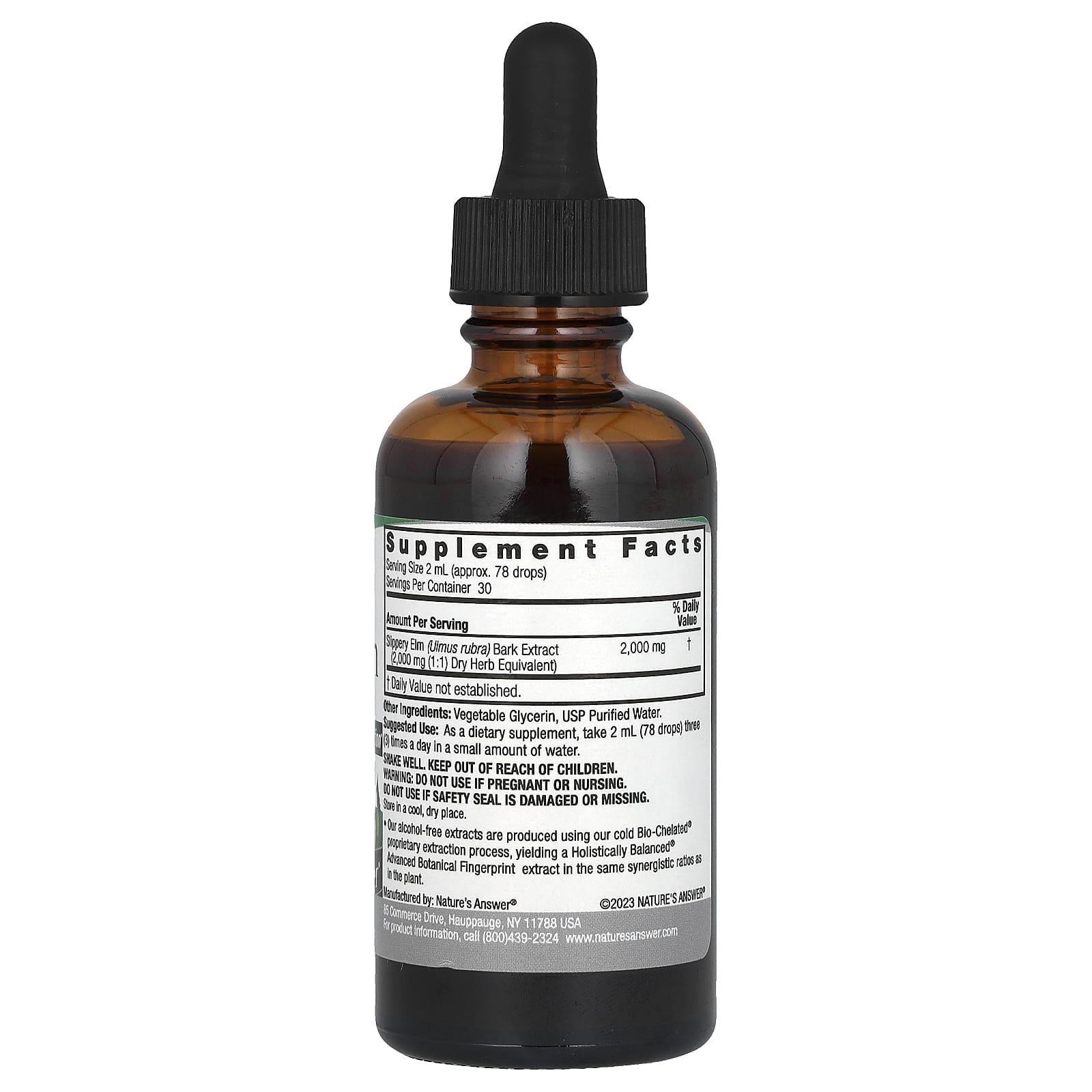Nature's Answer, экстракт красного вяза, без спирта, 2000 мг, 60 мл (2 жидк. унции)