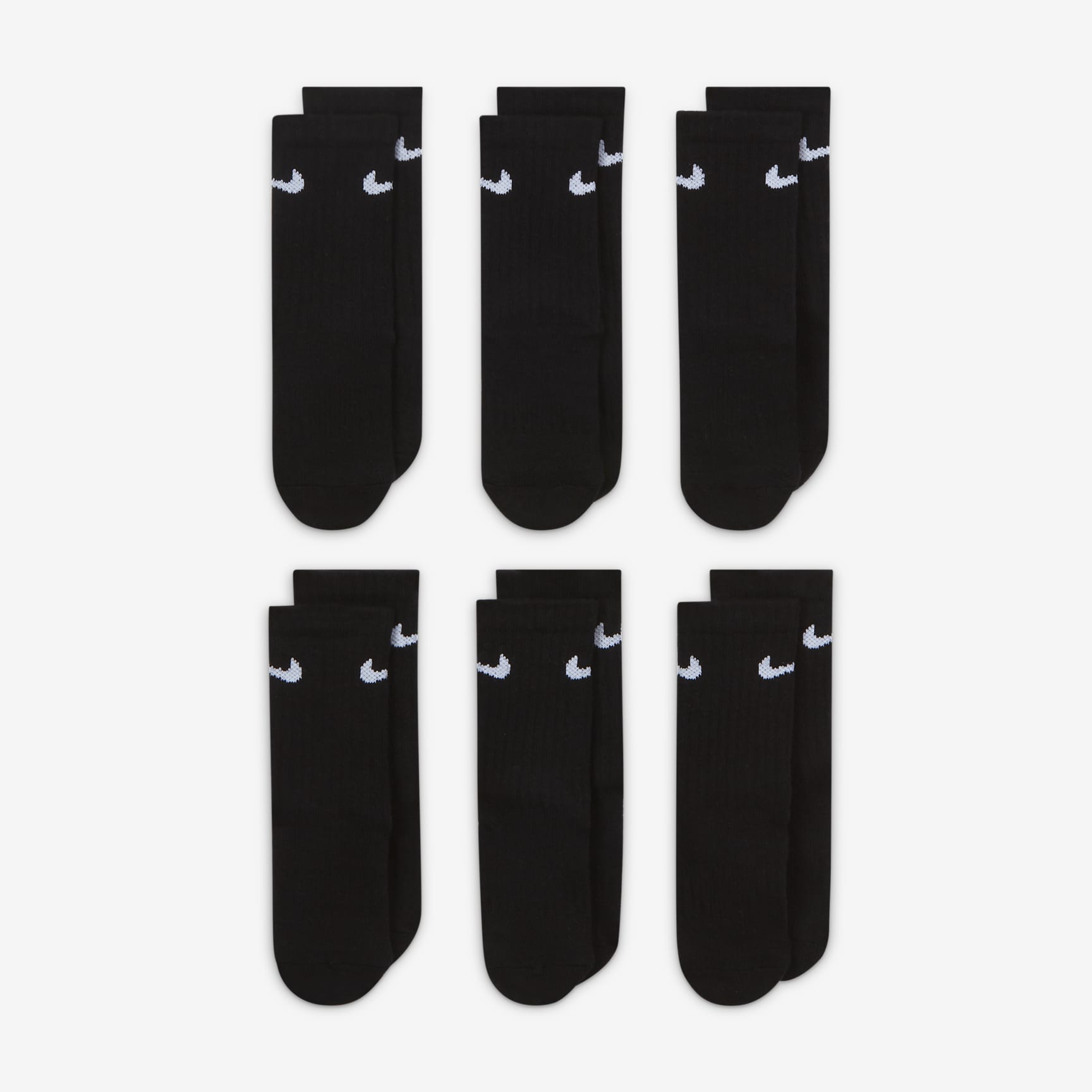 Nike Dri-FIT Performance Basics Little Kids' Crew Socks (6 Pairs)