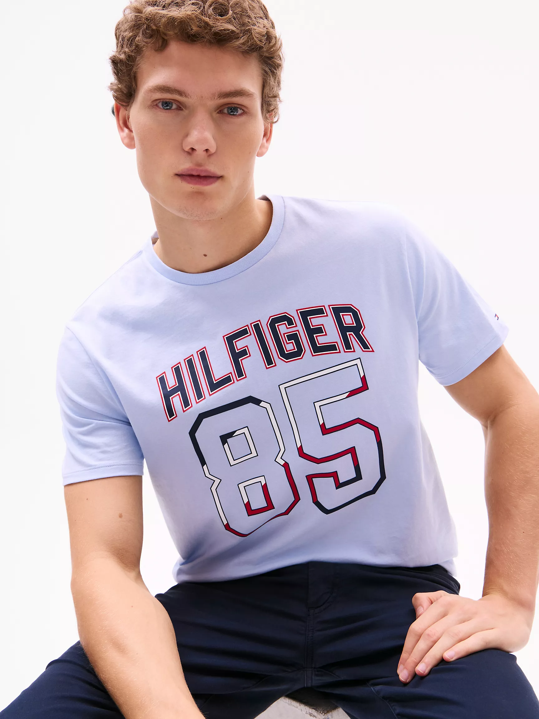 Мужская футболка Tommy Hilfiger, Футболка с логотипом Hilfiger 85