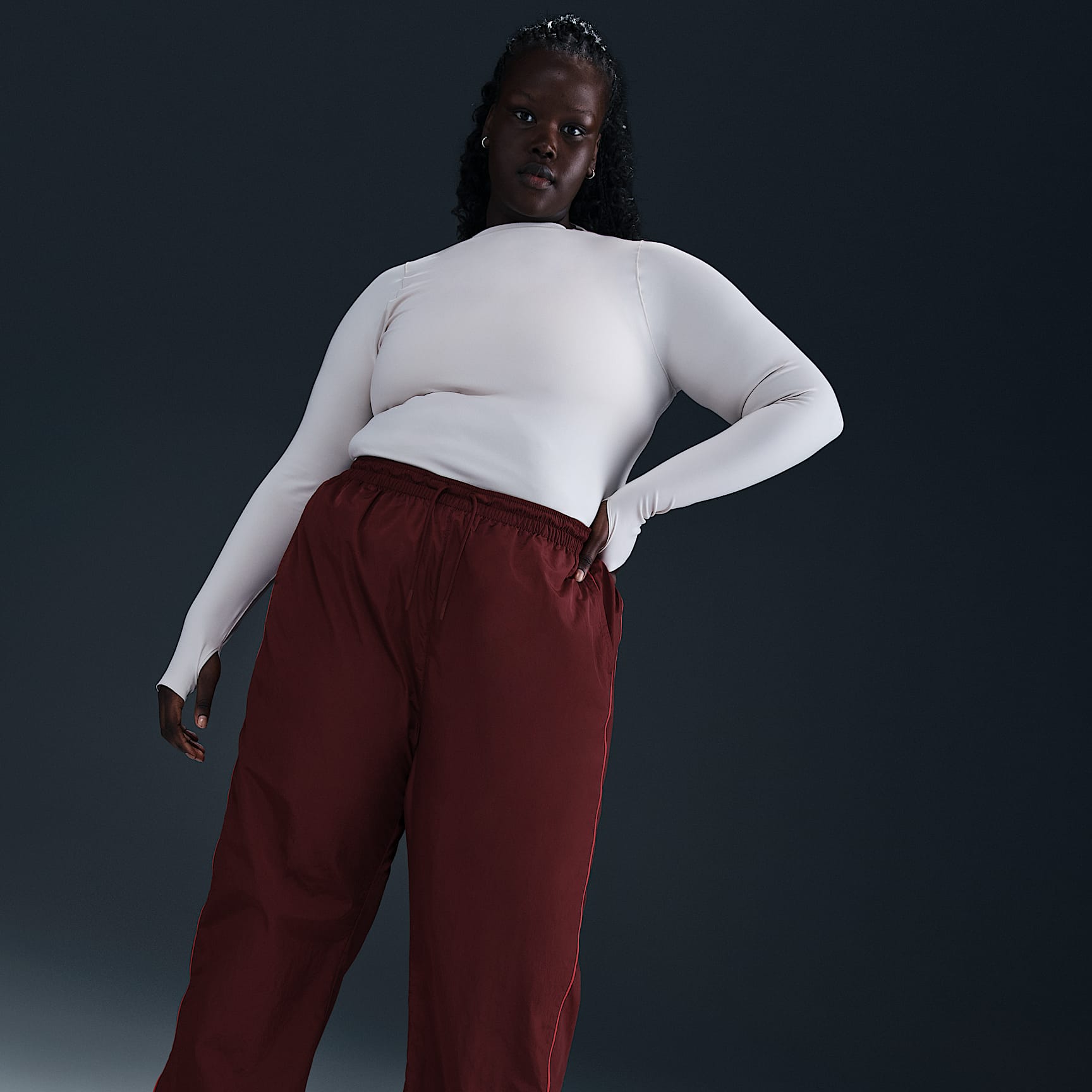 Nike Windrunner Women's High-Waisted Woven Open-Hem Pants (Plus Size)