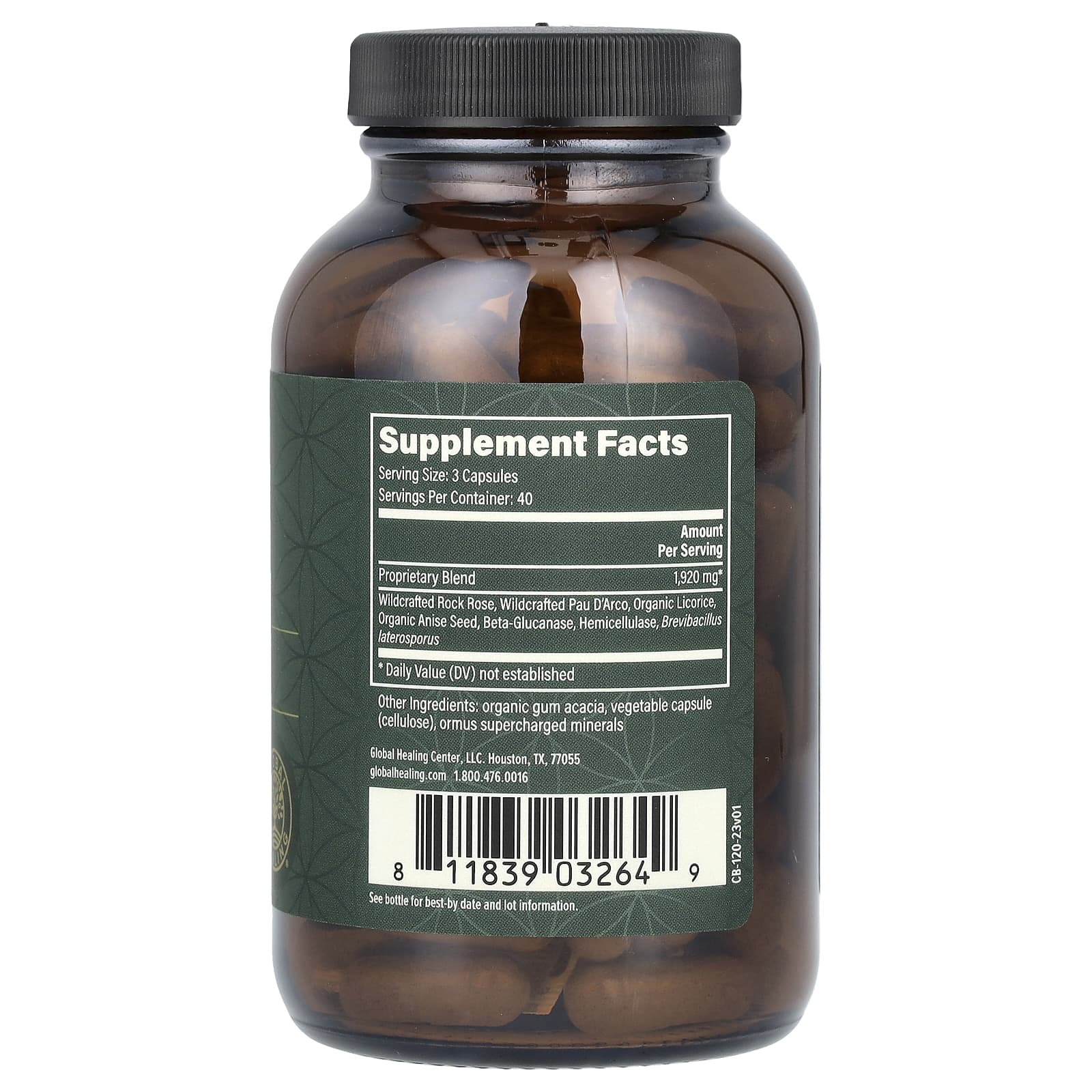 Global Healing, Candida Balance, 120 капсул