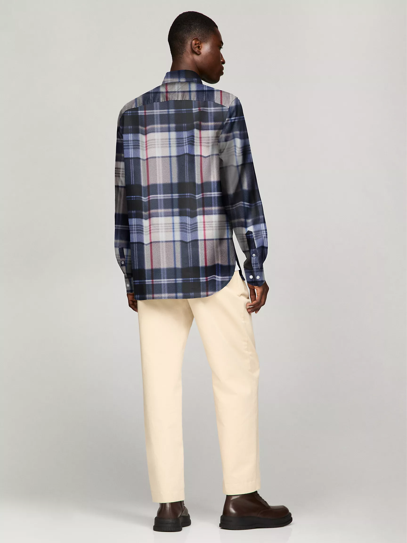 Мужская рубашка Tommy Hilfiger, Клетчатая рубашка стандартного кроя в стиле Colorblock