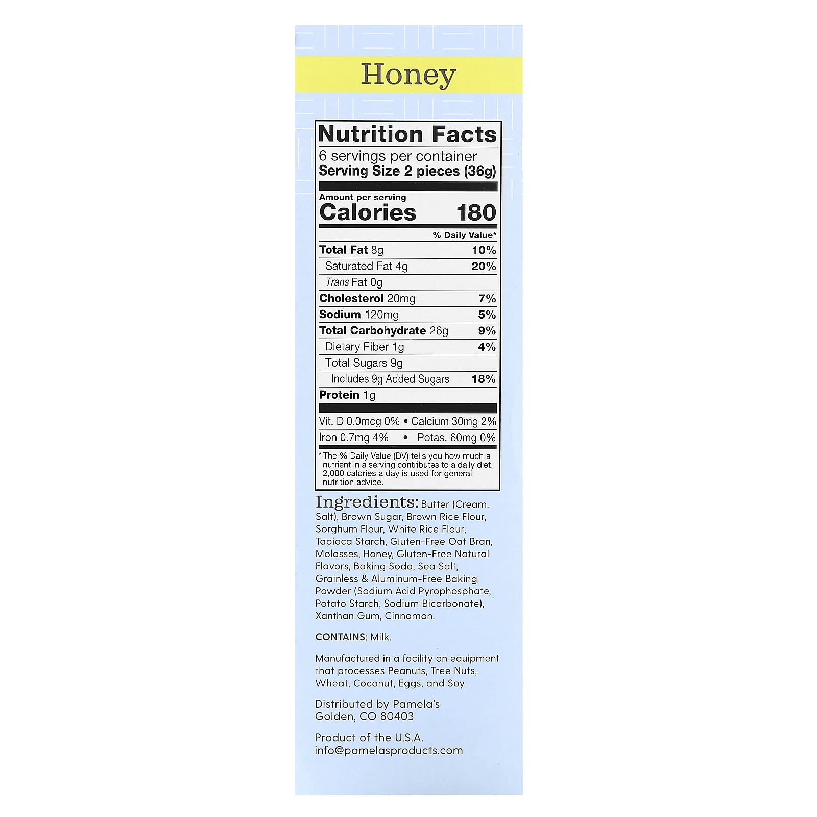 Pamela's Products, Honey Grahams, 212,6 г (7,5 унции)