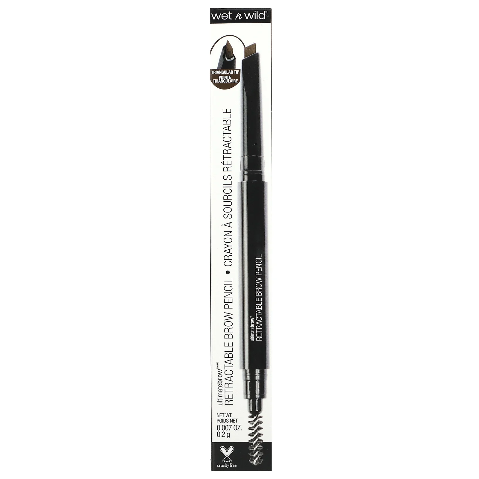 wet n wild, Ultimatebrow Retractable Brow Pencil, пепельно-коричневый, 0,2 г (0,007 унции)