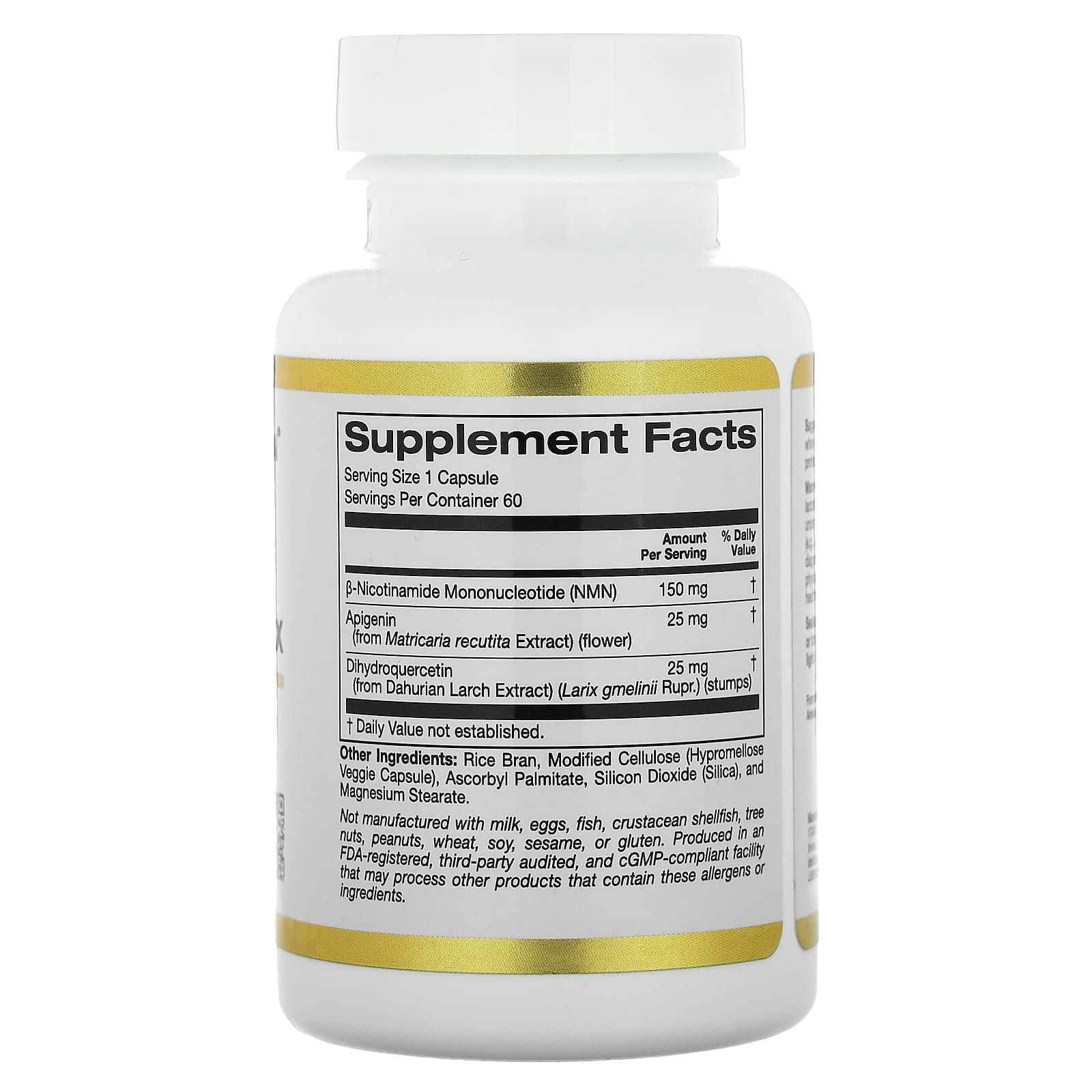 California Gold Nutrition, NMN, комплекс с флавоноидами, 60 растительных капсул