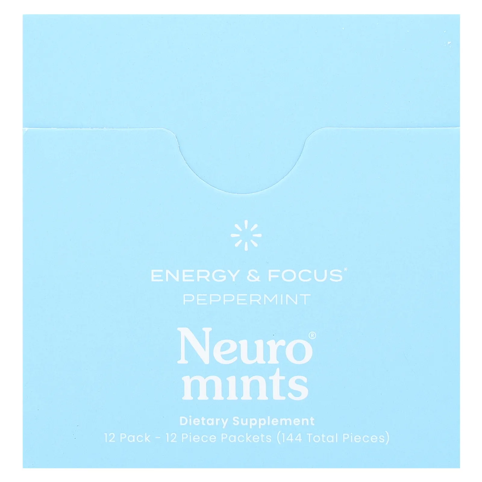 NeuroGum, NeuroMints, энергия и концентрация, перечная мята, 12 пакетиков по 12 шт. (всего 144 шт.)